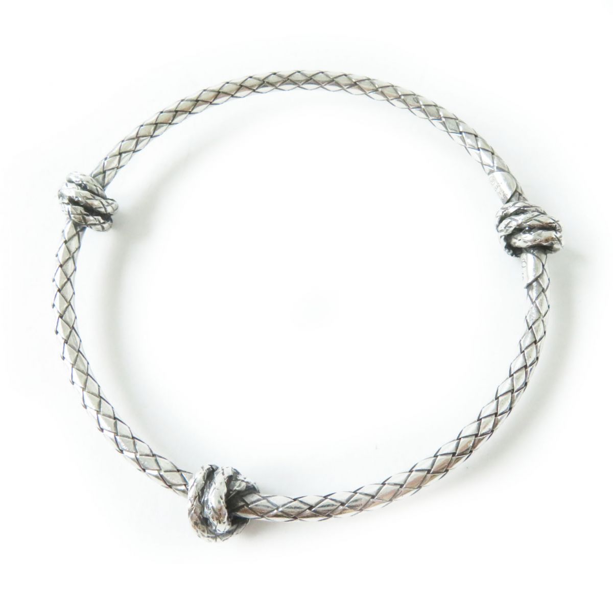 Bottega Veneta Silver INTRECCIATO Bracelet