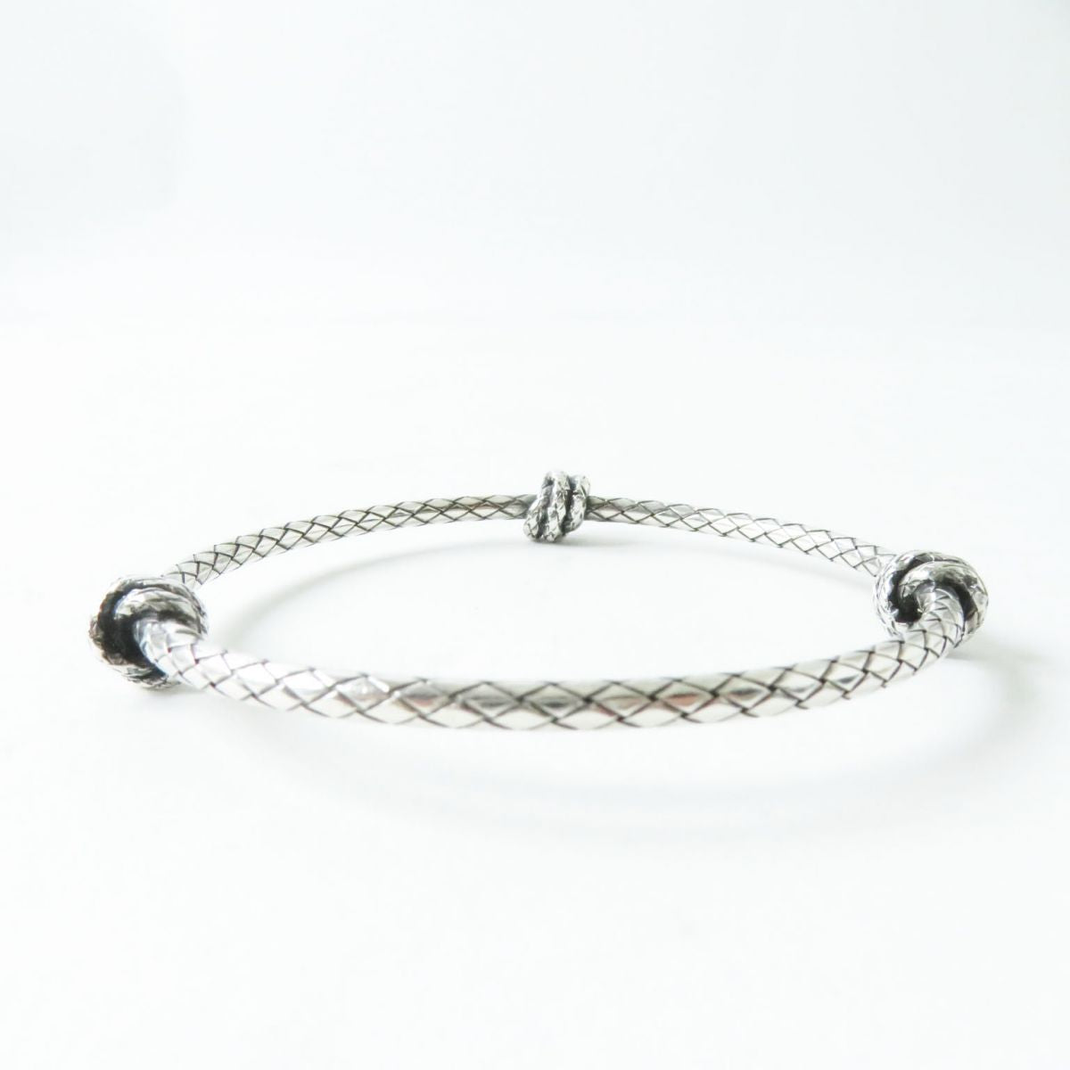 Bottega Veneta Silver INTRECCIATO Bracelet