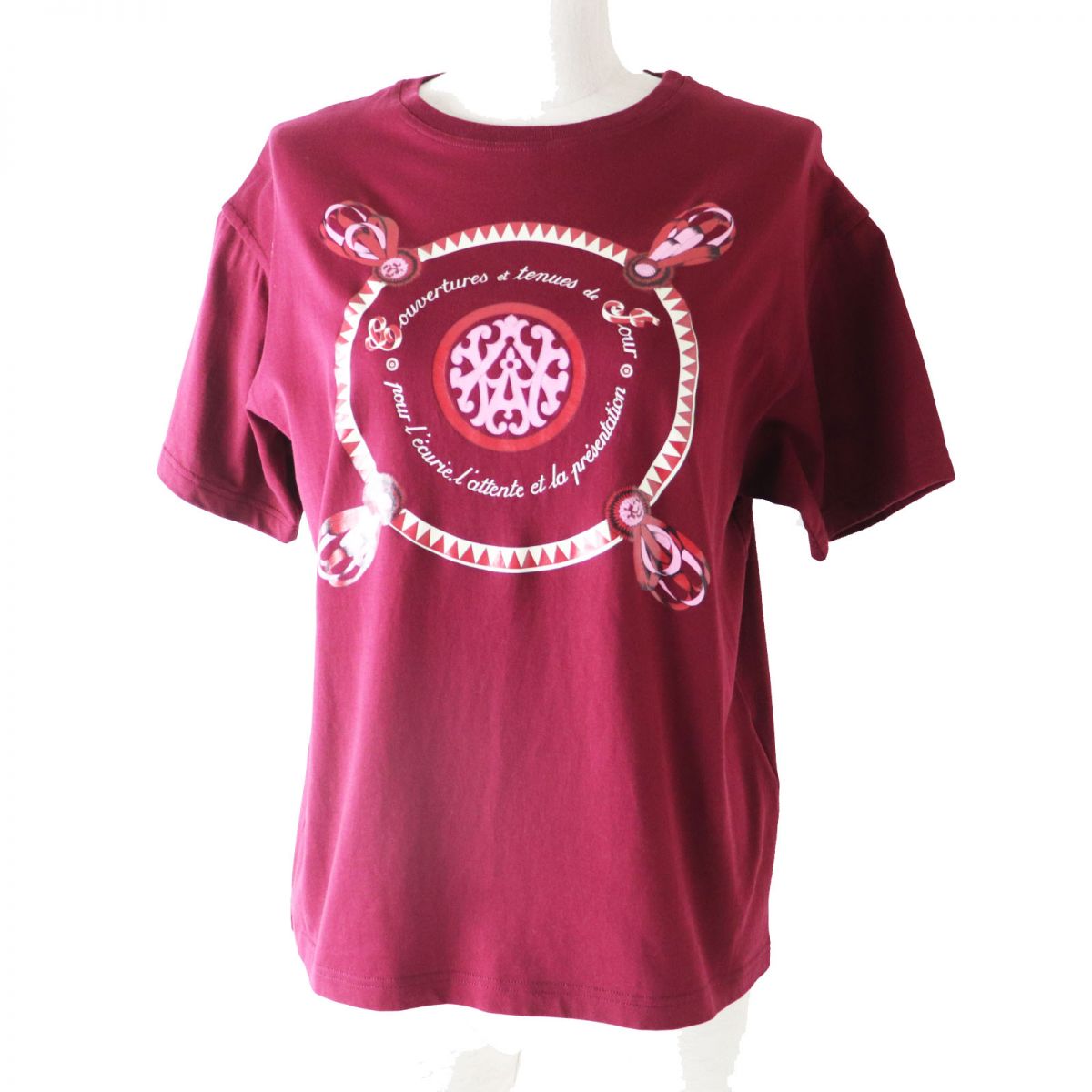 Hermes Cotton T-shirt Bordeaux 34