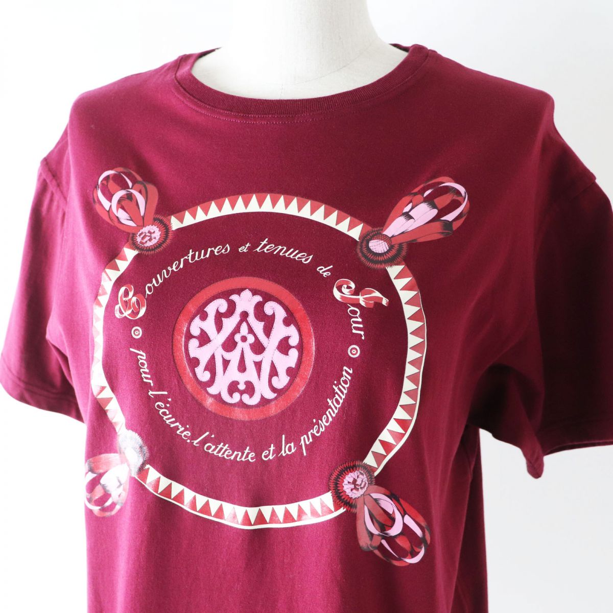 Hermes Cotton T-shirt Bordeaux 34