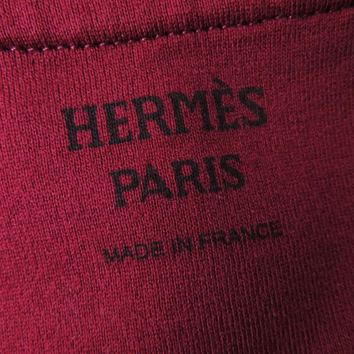 Hermes Cotton T-shirt Bordeaux 34