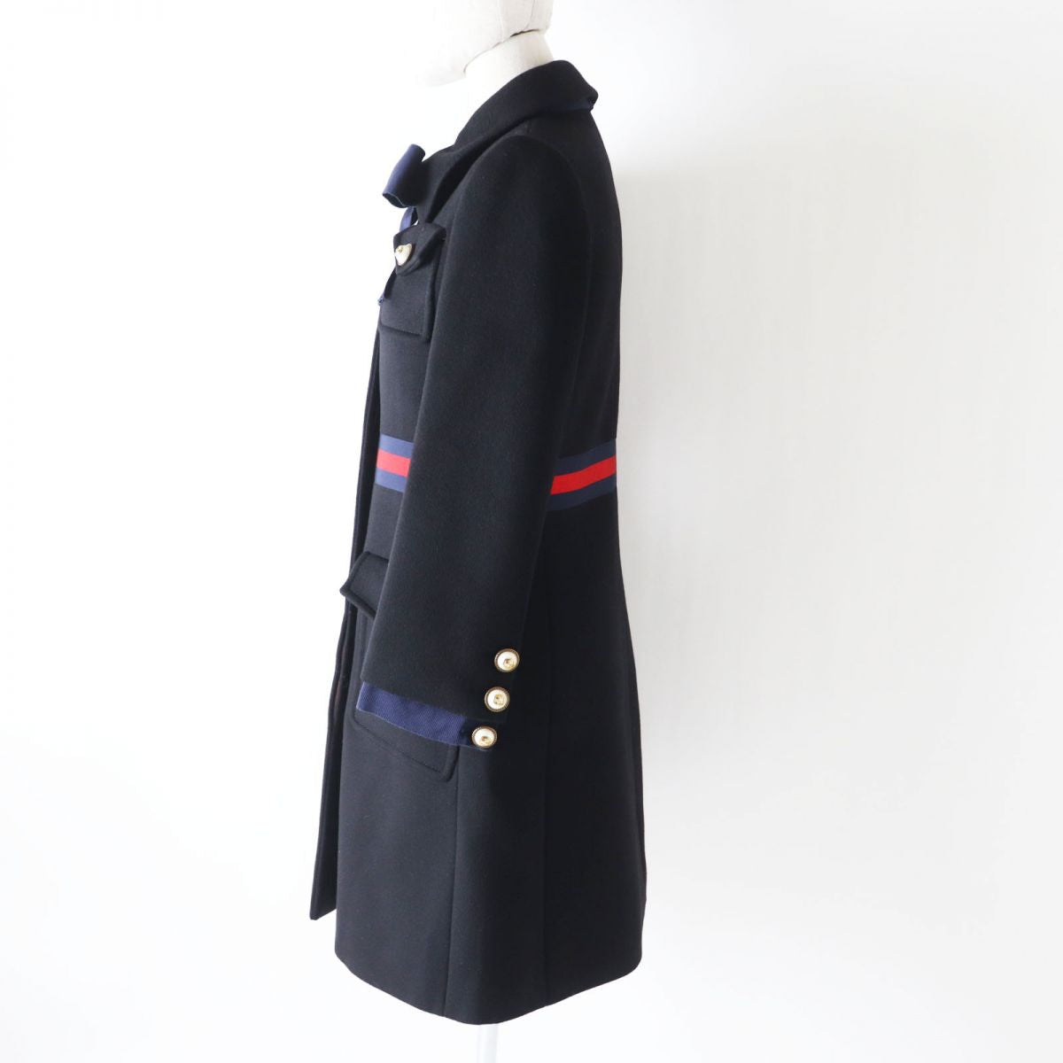 Gucci Wool Coat 448610 Black Size 40