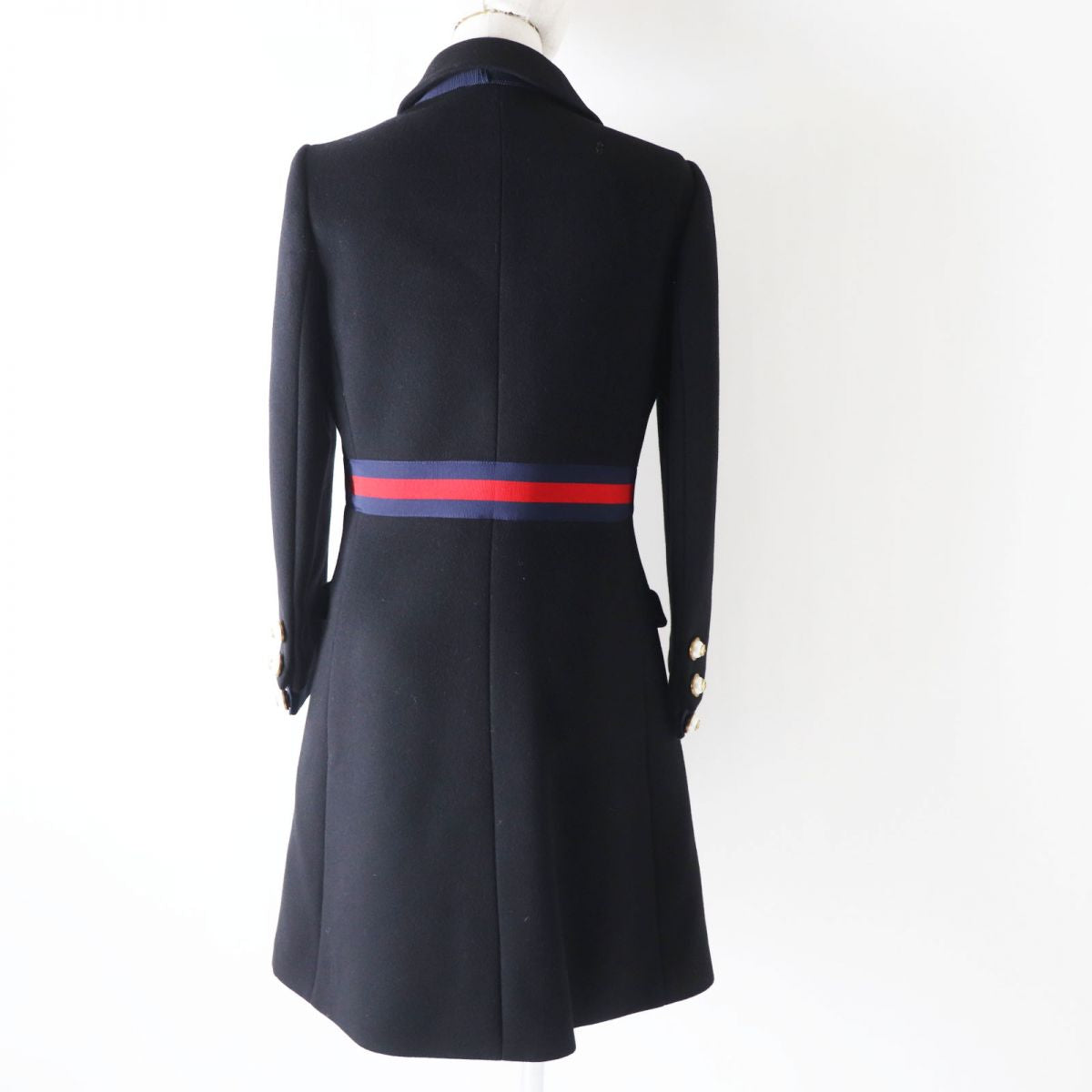 Gucci Wool Coat 448610 Black Size 40