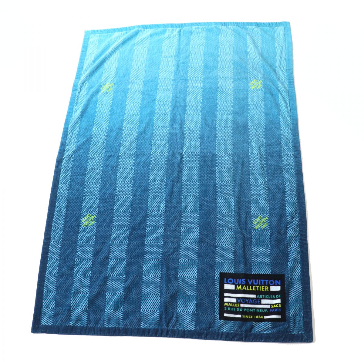 Louis Vuitton Damier Stripes Beach Towel Blue