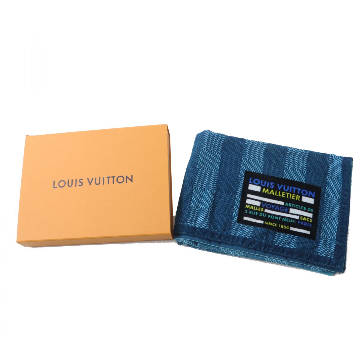 Louis Vuitton Damier Stripes Beach Towel Blue