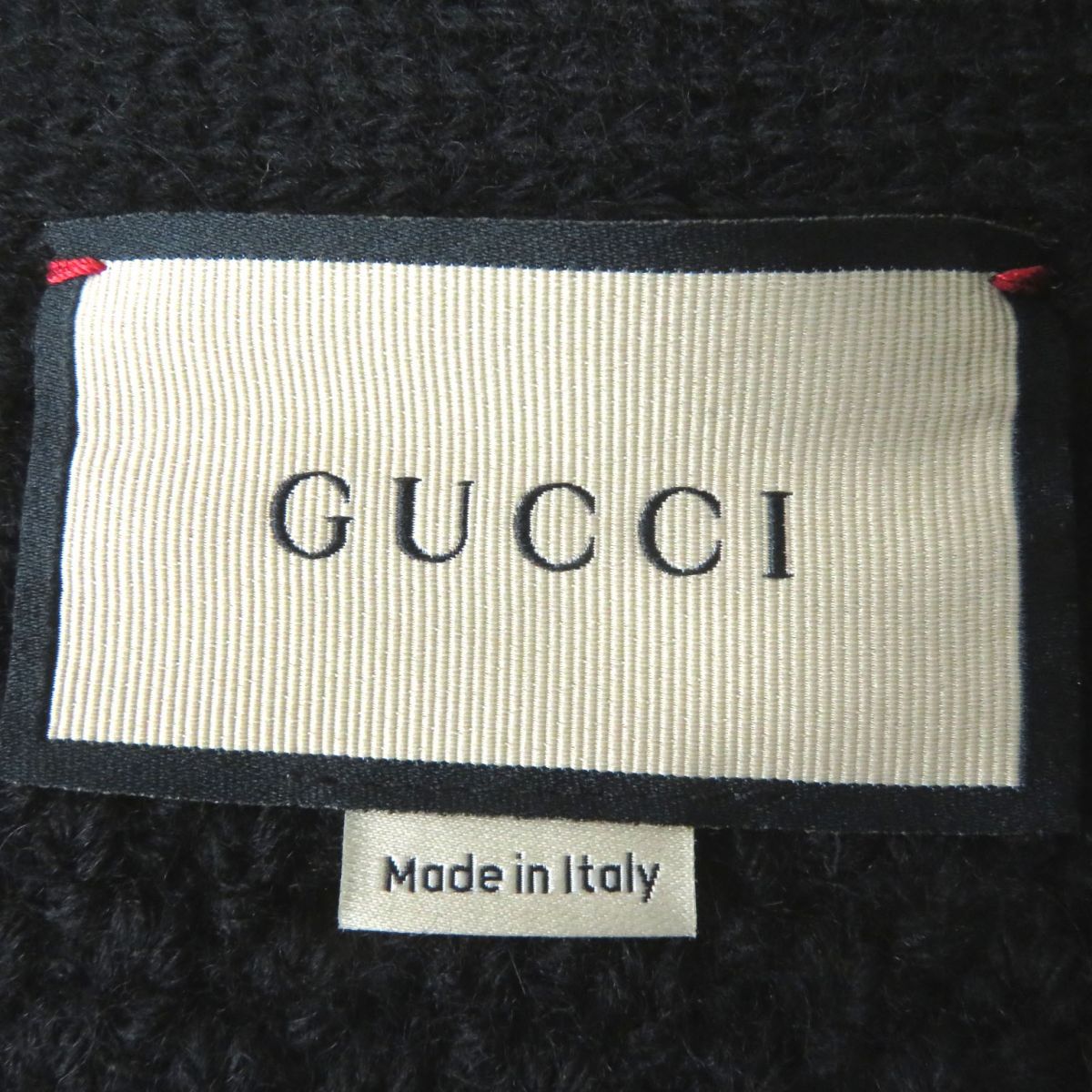 Gucci Wool Detachable Sleeve Knit Sweater Black S