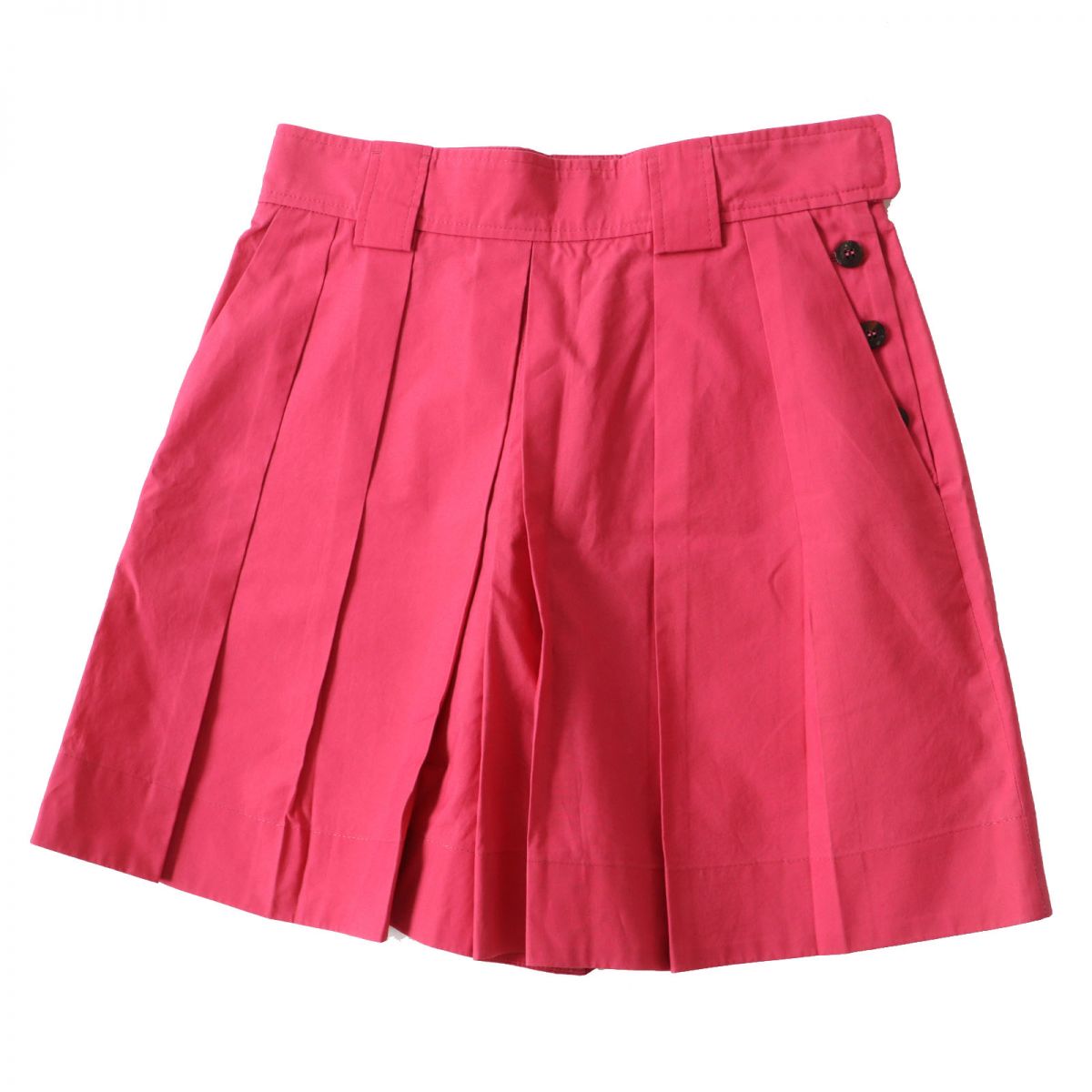 Hermes Cotton Pleated Culottes Skirt Pink