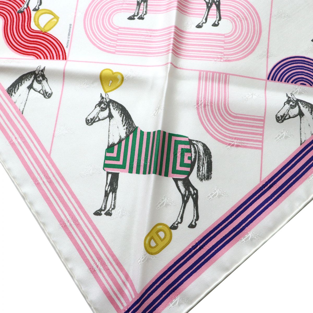 Hermes Silk Scarf 70 Carr Garde-robe Pop