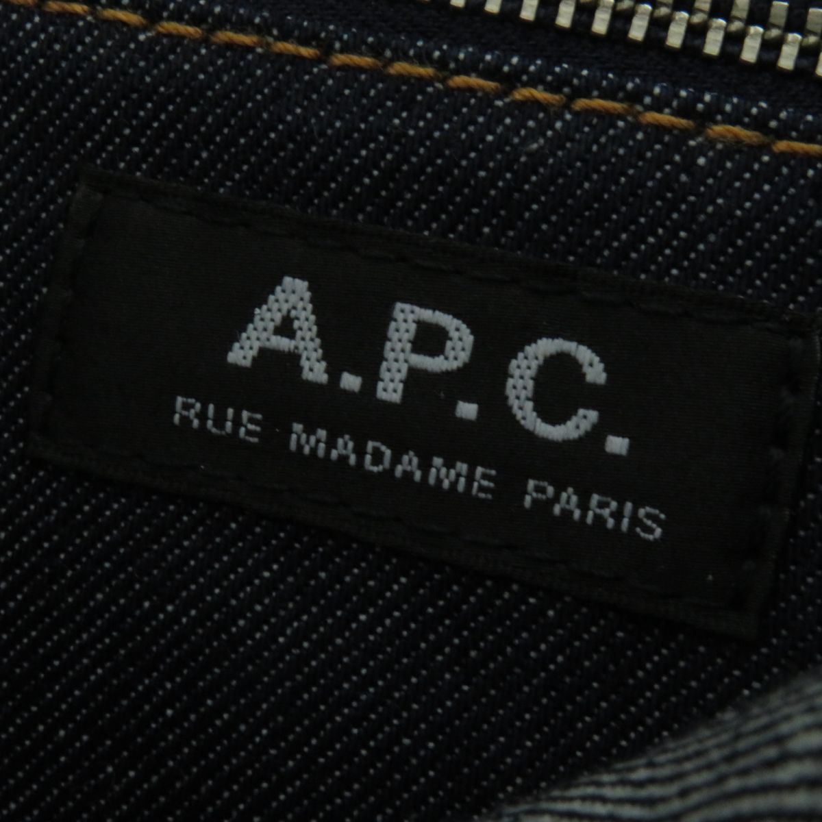 A.P.C Axelle Denim Leather Tote Shoulder Bag