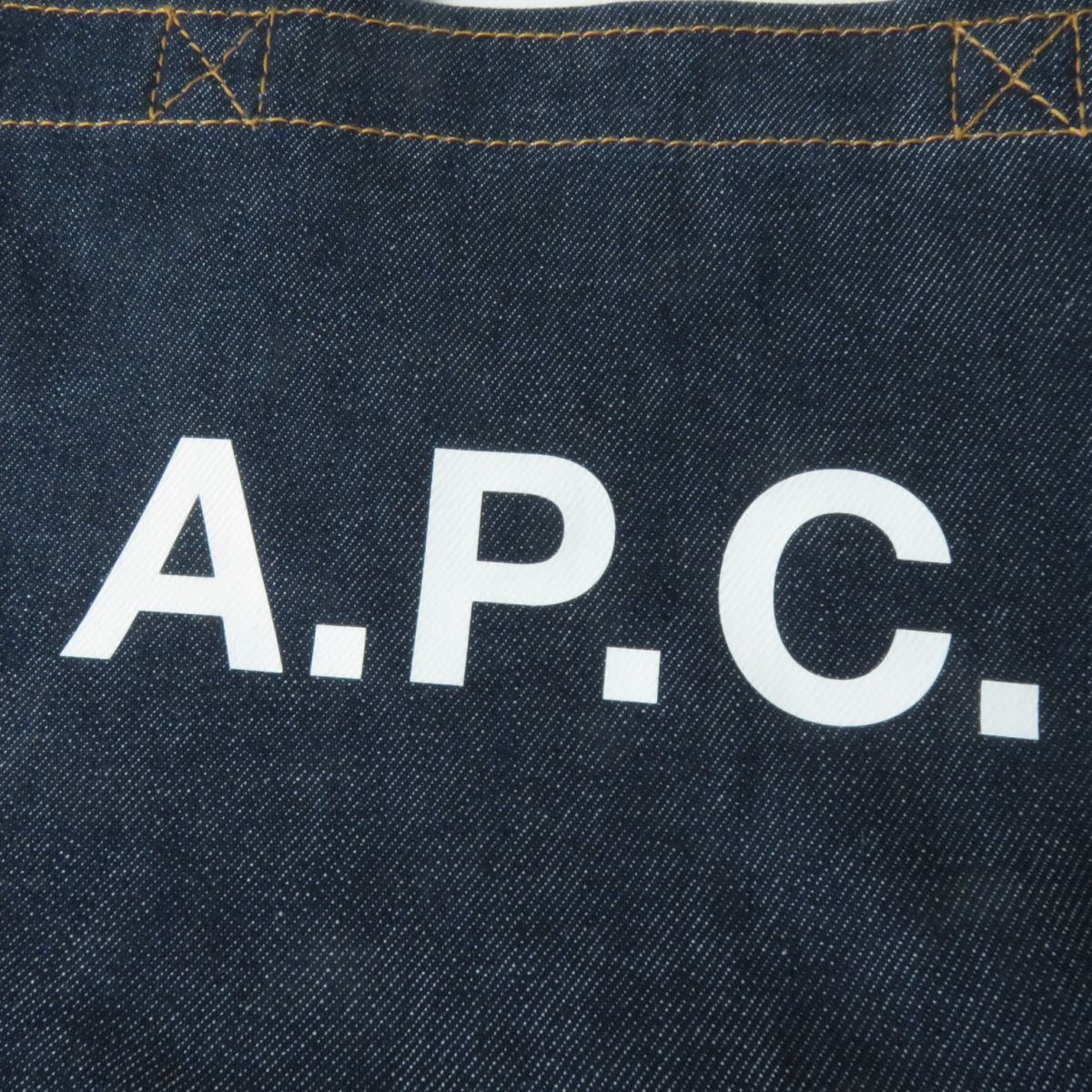 A.P.C Axelle Denim Leather Tote Shoulder Bag