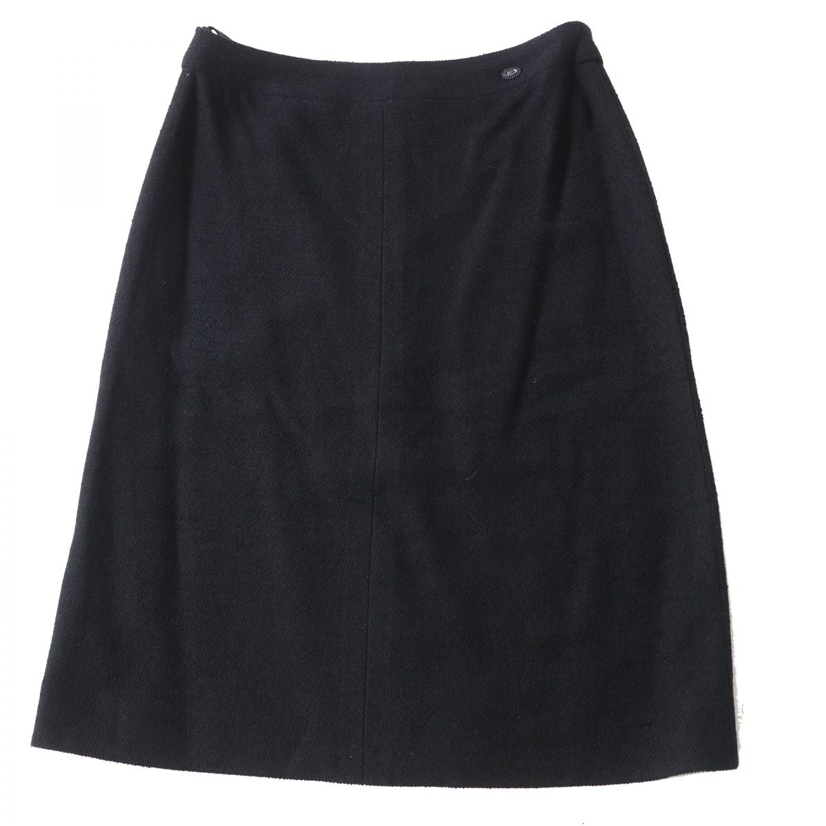 Chanel Tweed Skirt Black 38