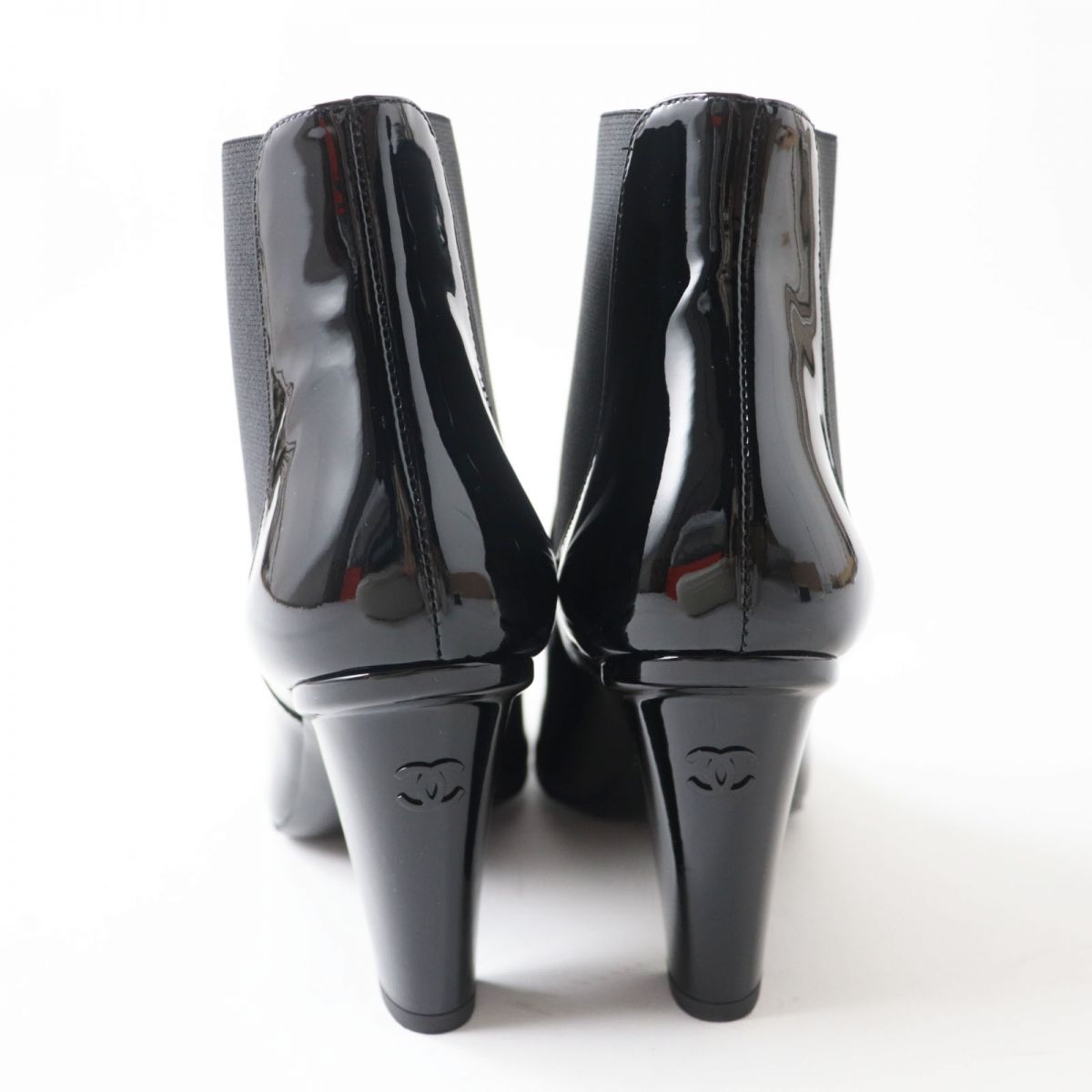 Chanel COCO Mark Patent Leather Short Boots