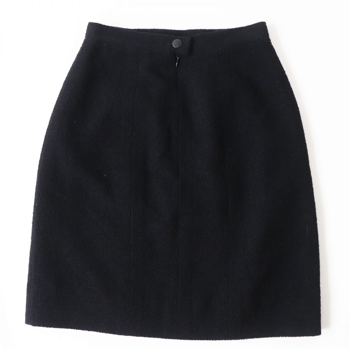 Chanel Tweed A-line Mini Skirt Black Size 36