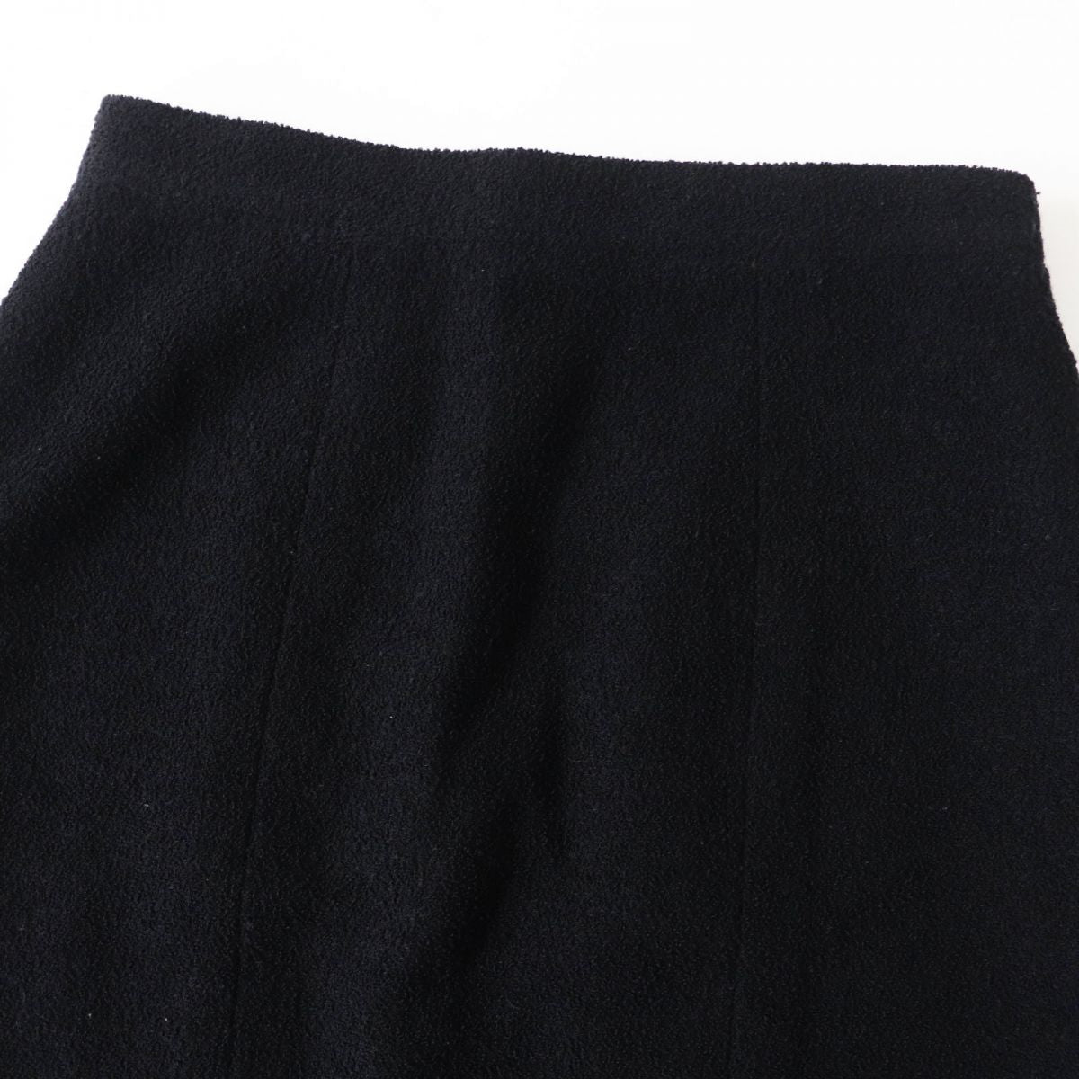 Chanel Tweed A-line Mini Skirt Black Size 36