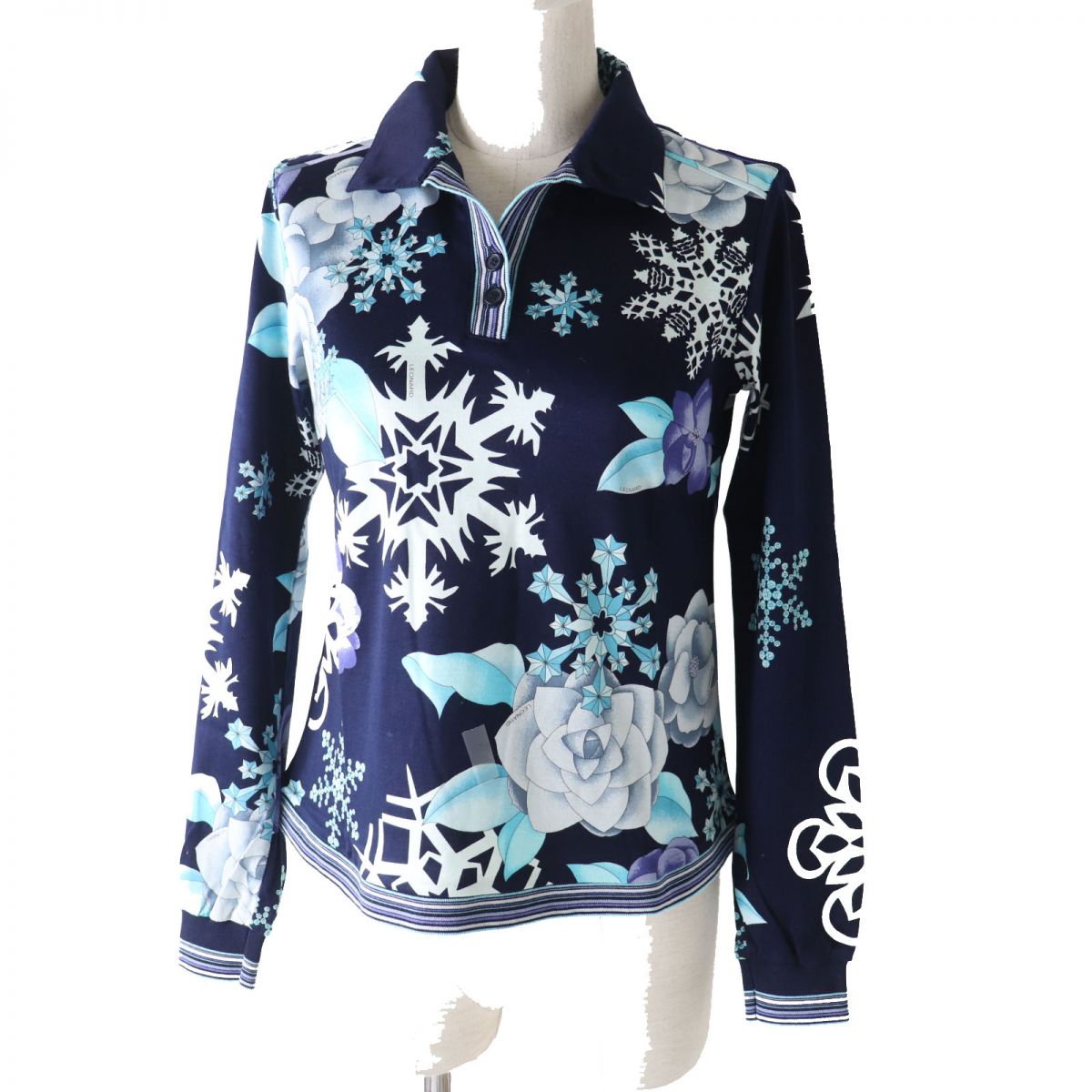 Leonard Sport Women's Floral Long Sleeve Top Navy