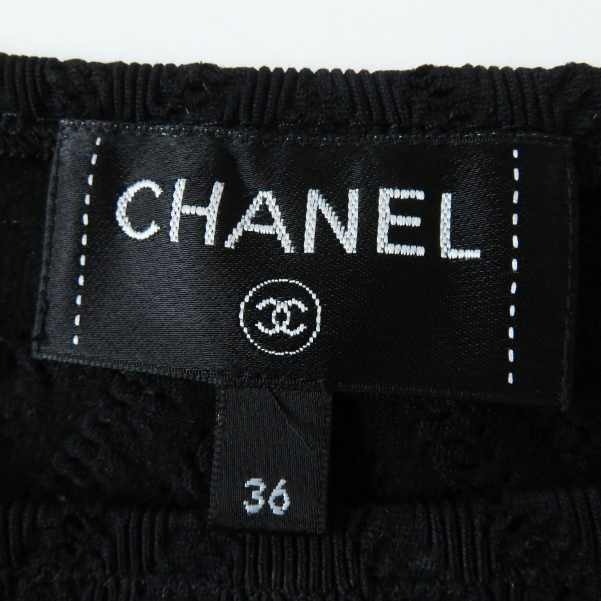 Chanel Ruffled Sleeveless Top Black 36