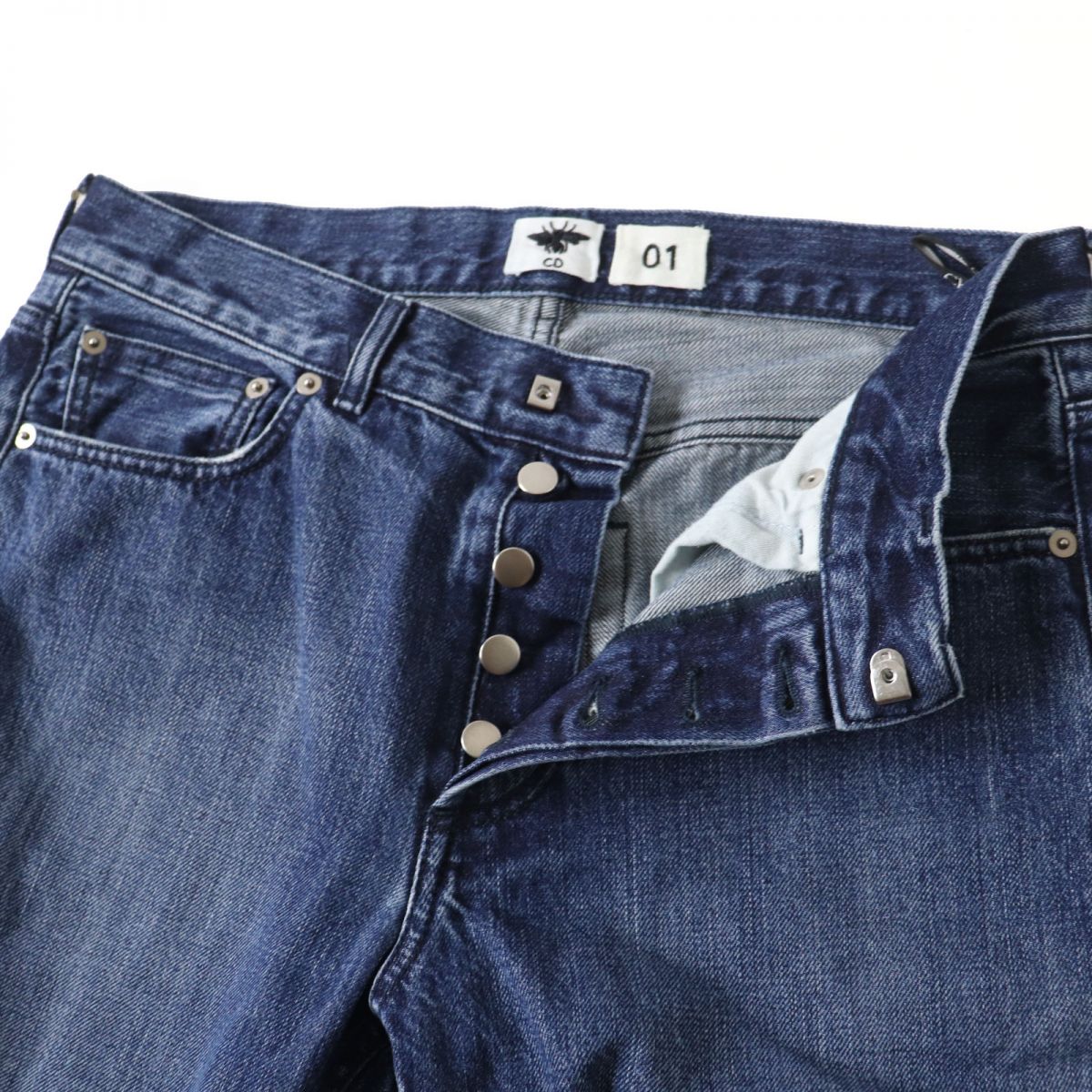 Dior Cut-off Boyfriend Denim Pants Indigo