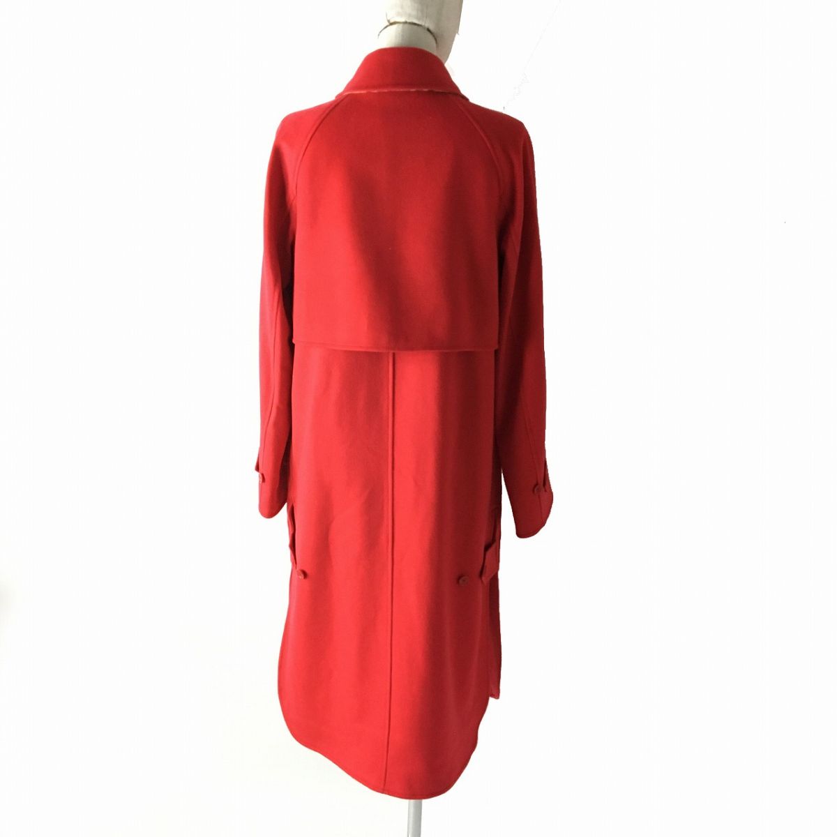 Burberry Women's 100% Cashmere Long Coat Red 38