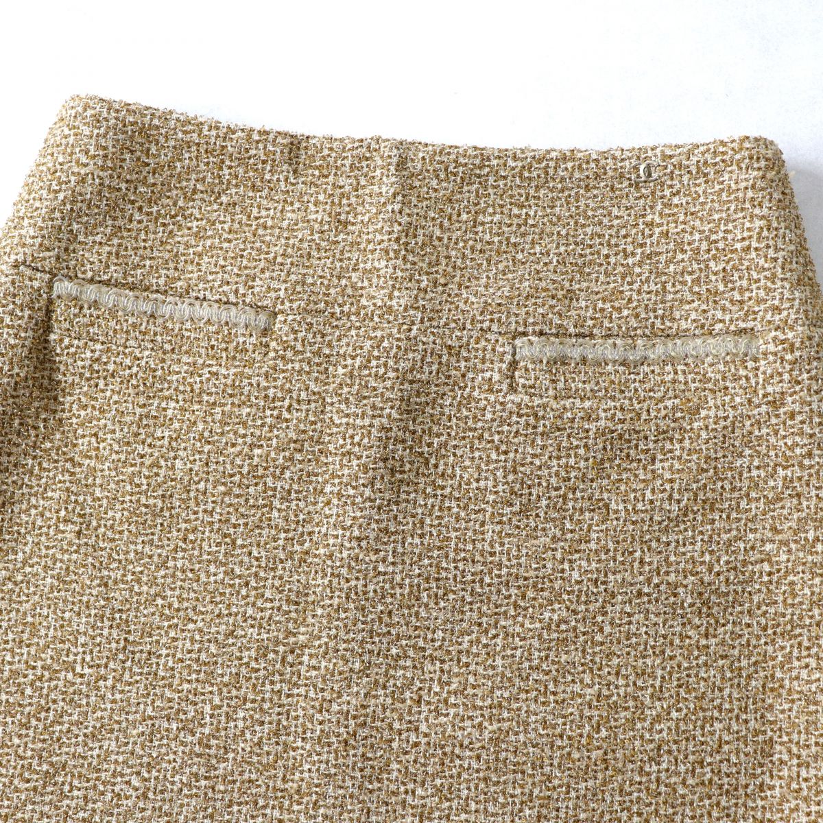 Chanel COCO Mark Silk Tweed Skirt