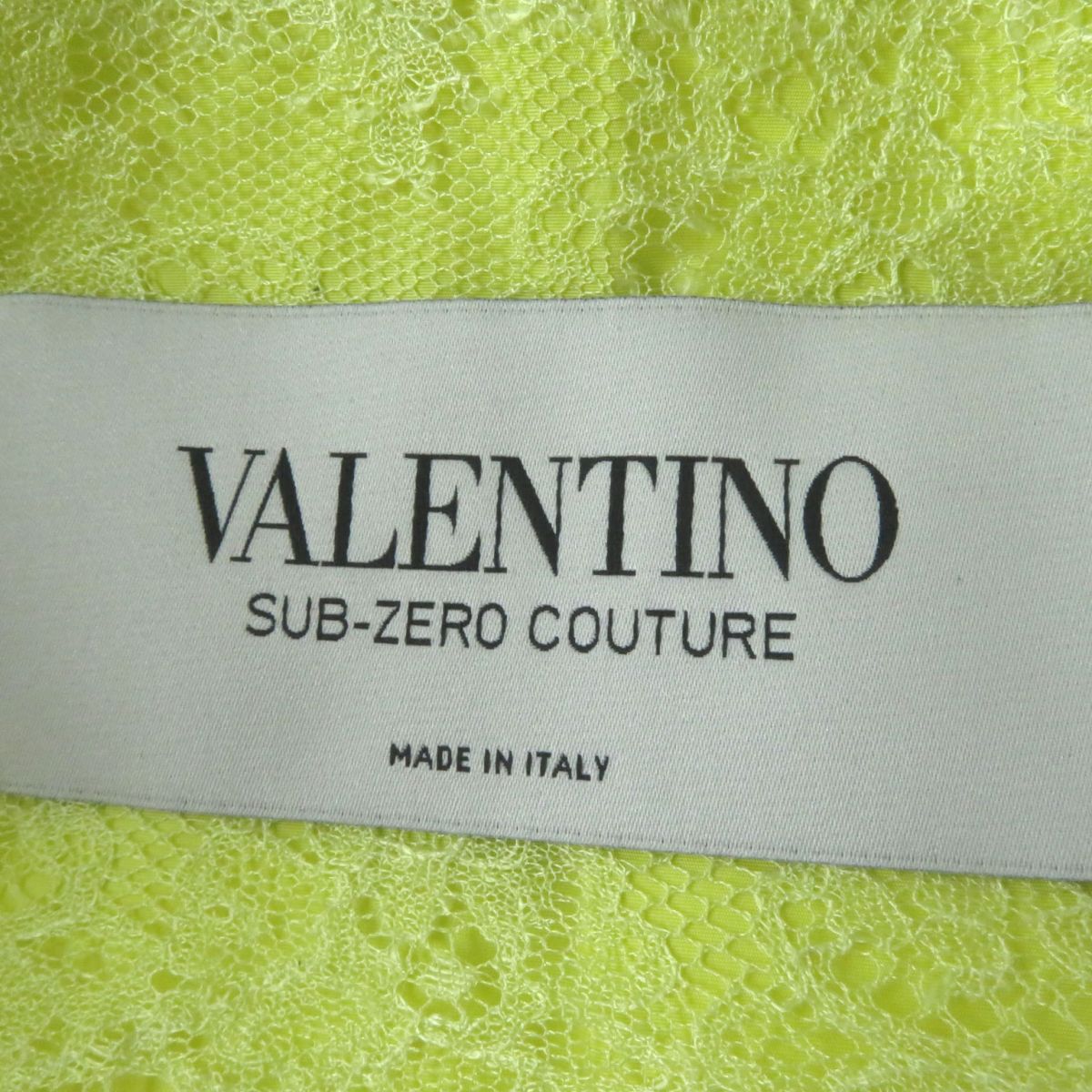 Valentino Women's Lace Rockstud Coat Neon Yellow