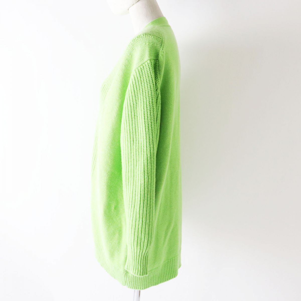 Hermes Cashmere Cotton Knit Cardigan Light Green