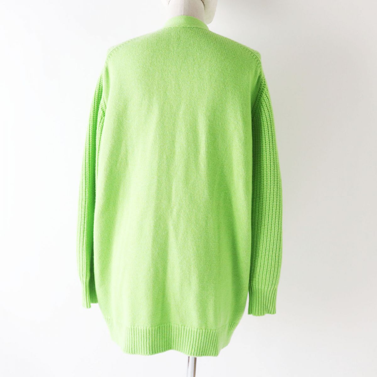 Hermes Cashmere Cotton Knit Cardigan Light Green