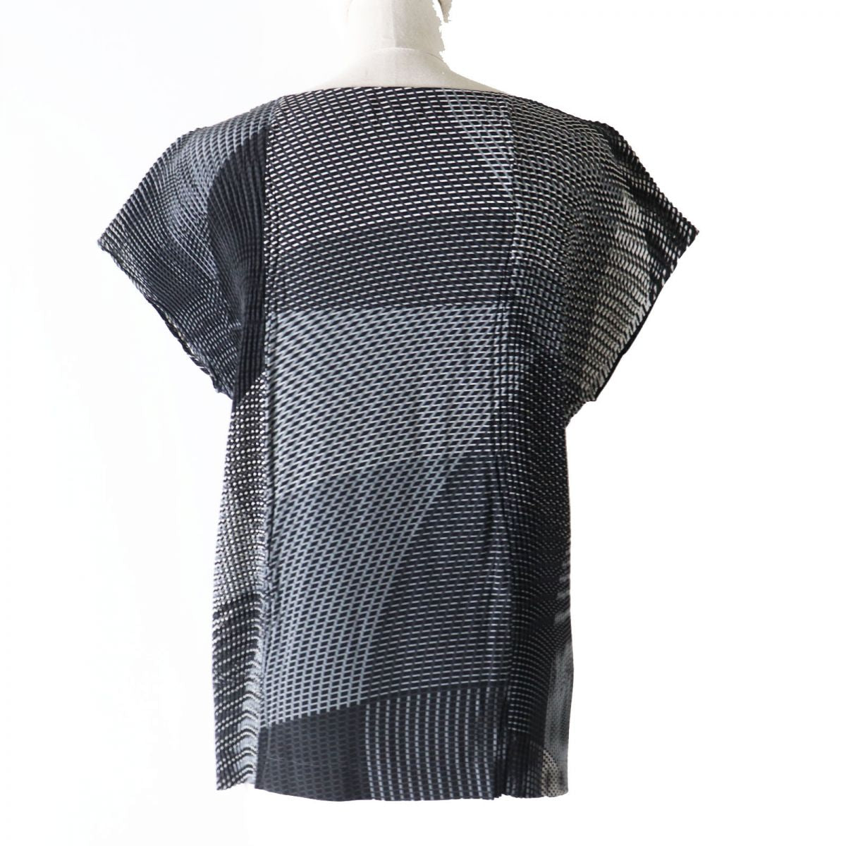 Issey Miyake Women's Pleated French Sleeve Top