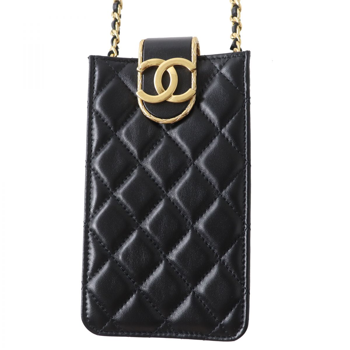 Chanel Lambskin Phone Holder Chain Bag