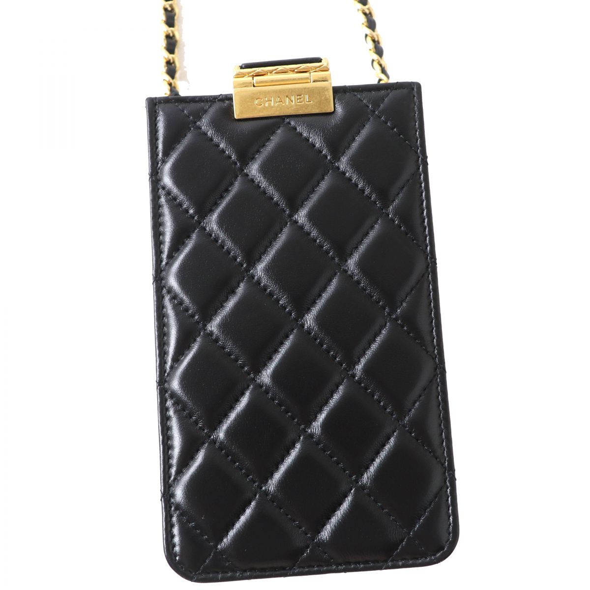 Chanel Lambskin Phone Holder Chain Bag