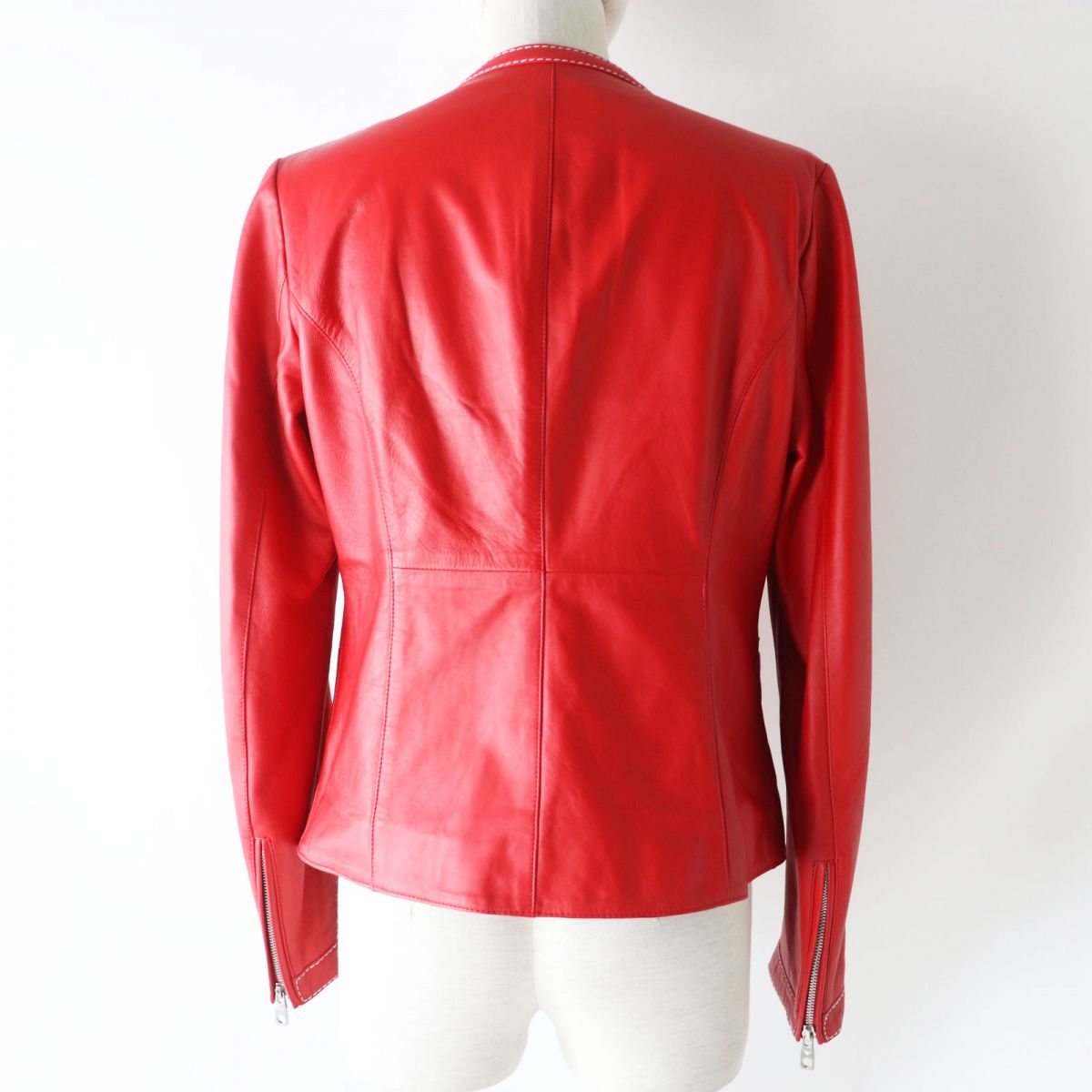 Emporio Armani Lamb Leather Zip Riders Jacket