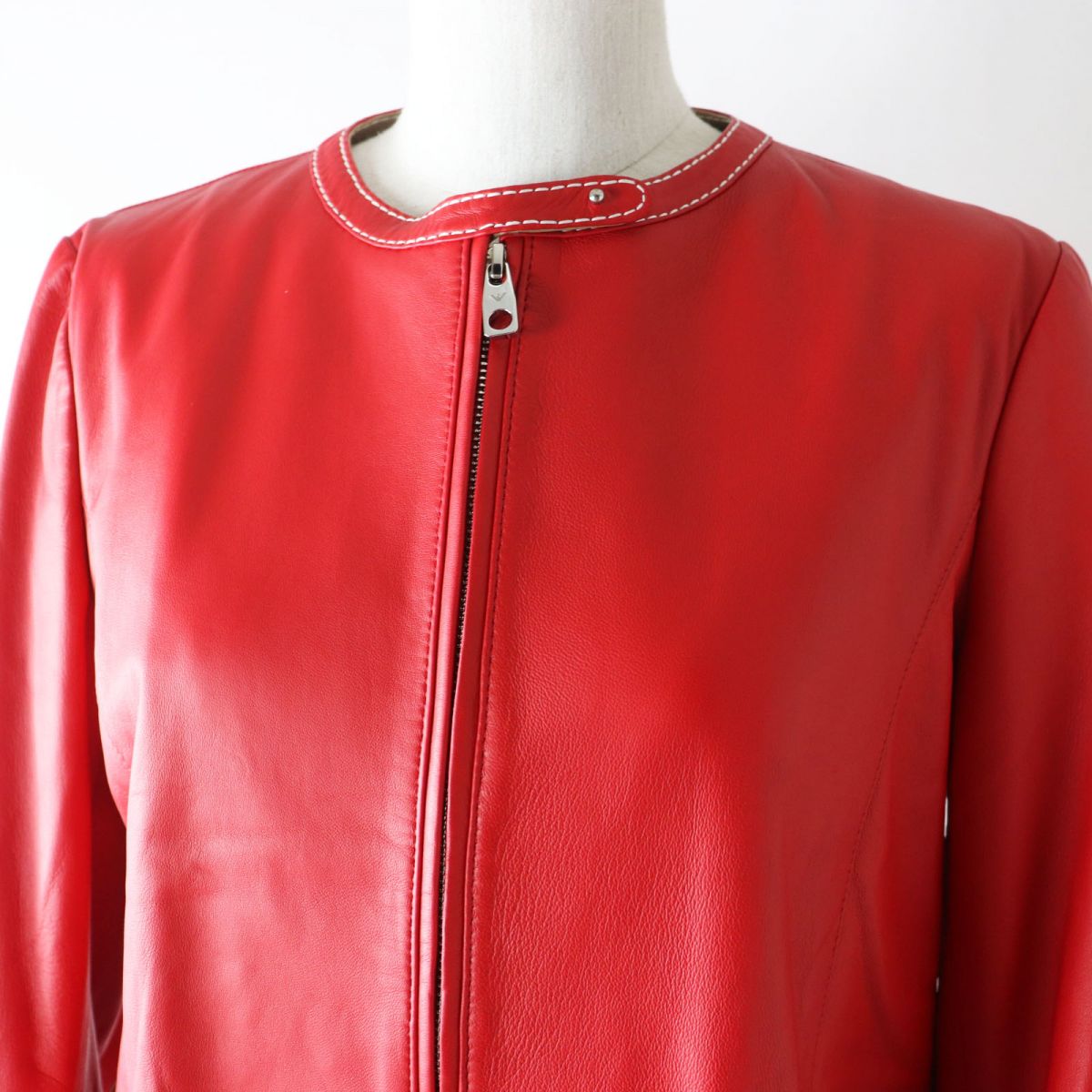 Emporio Armani Lamb Leather Zip Riders Jacket