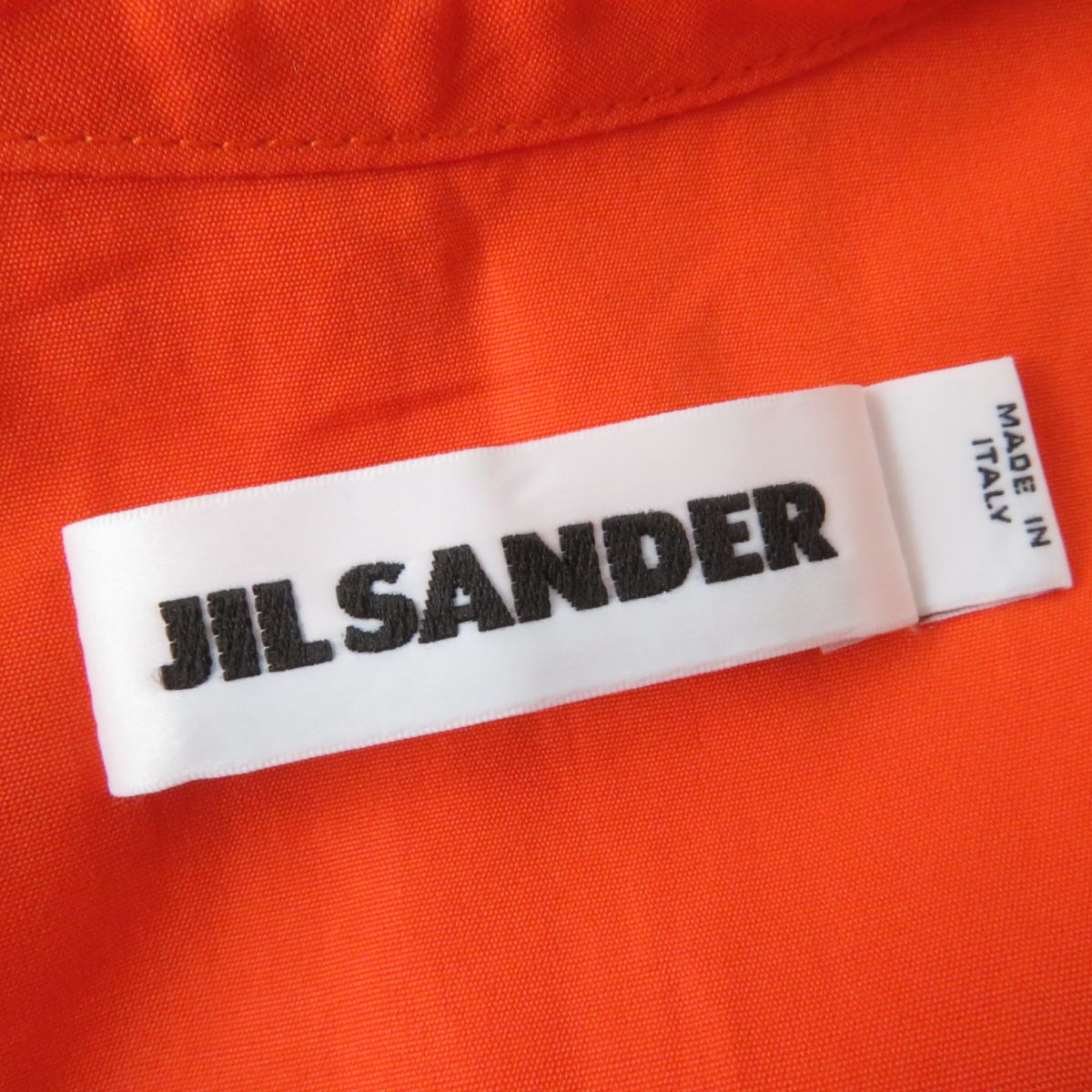 Jil Sander Cotton Sleeveless Dress Orange