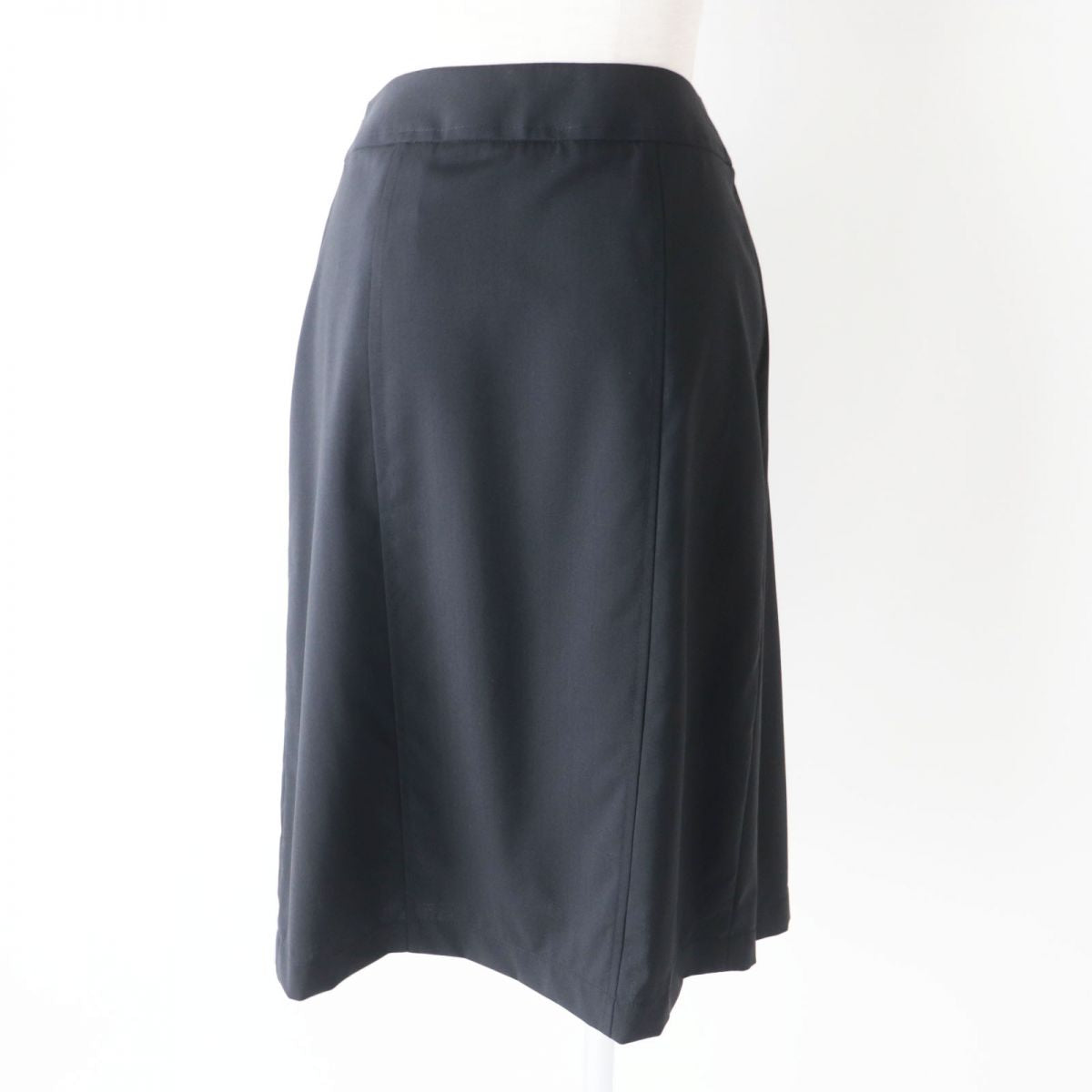 Hermes Wool Skirt Black Silver Size 34