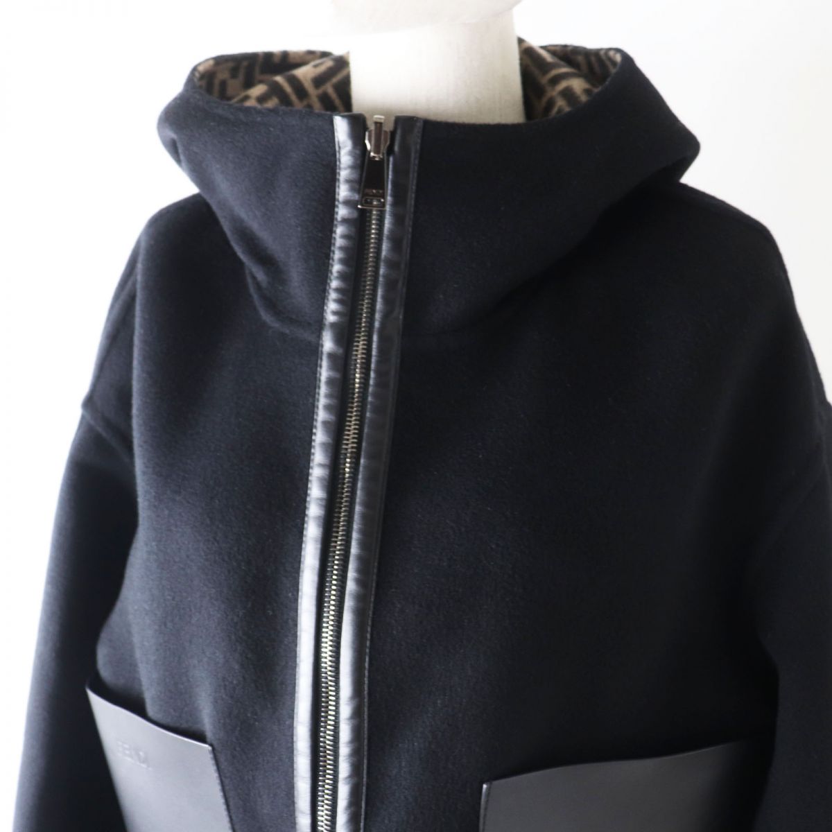 Fendi FF Logo Reversible Hooded Jacket