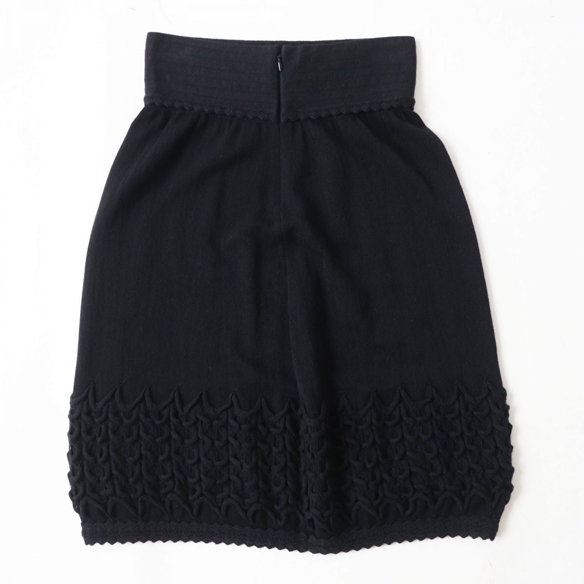 Chanel Women's Knit Skirt Black Size 36