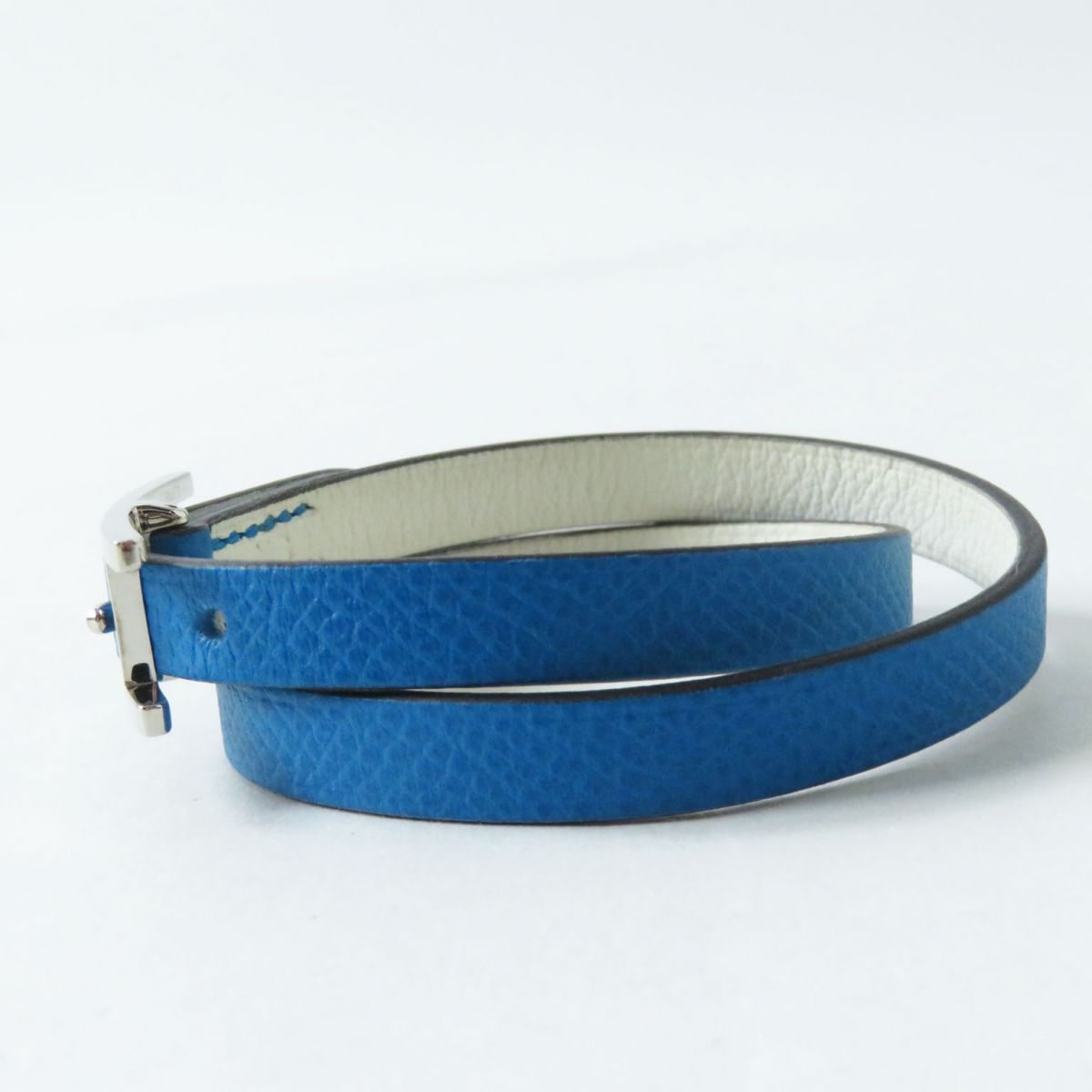 Hermes B-Api Double Tour Reversible Leather Bracelet