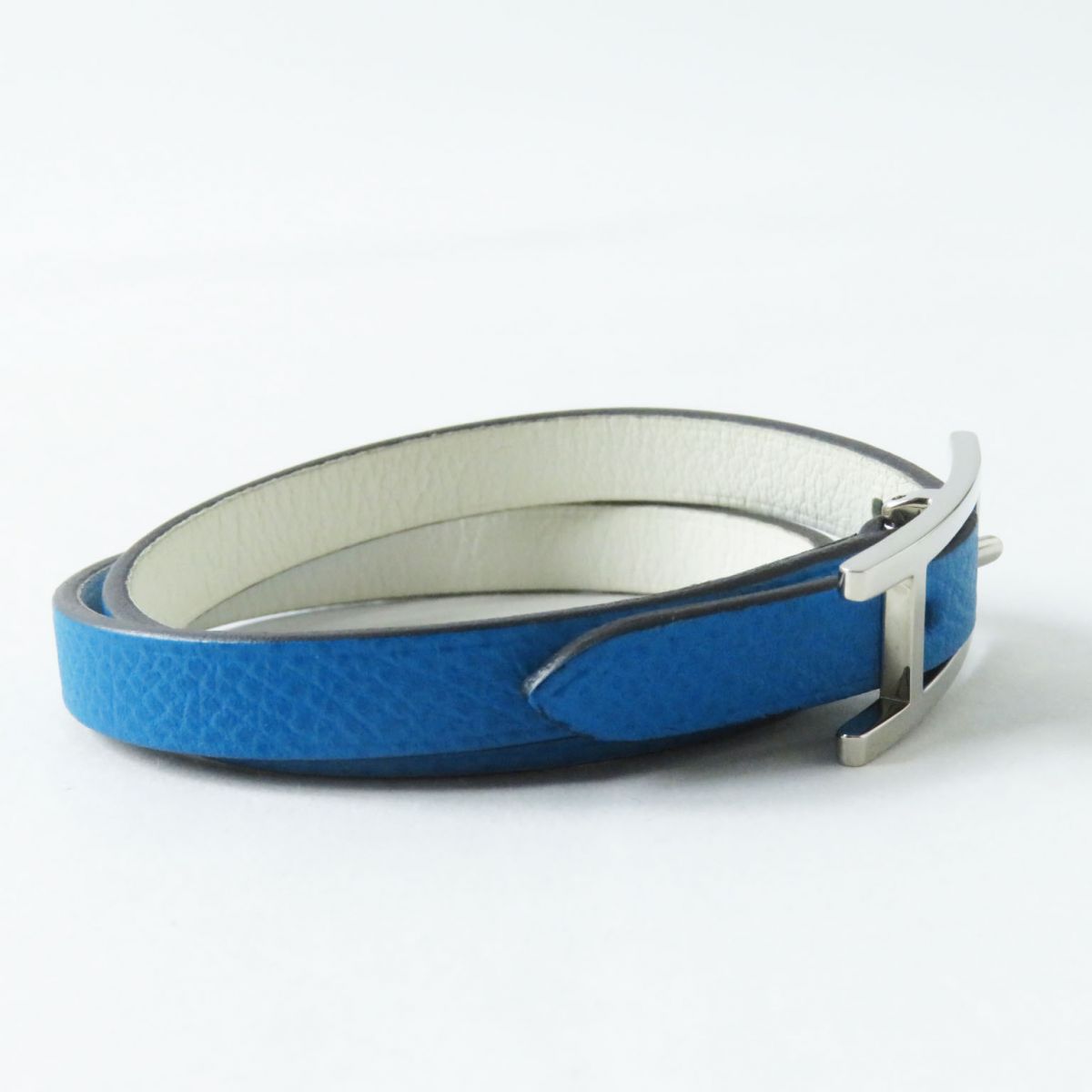 Hermes B-Api Double Tour Reversible Leather Bracelet