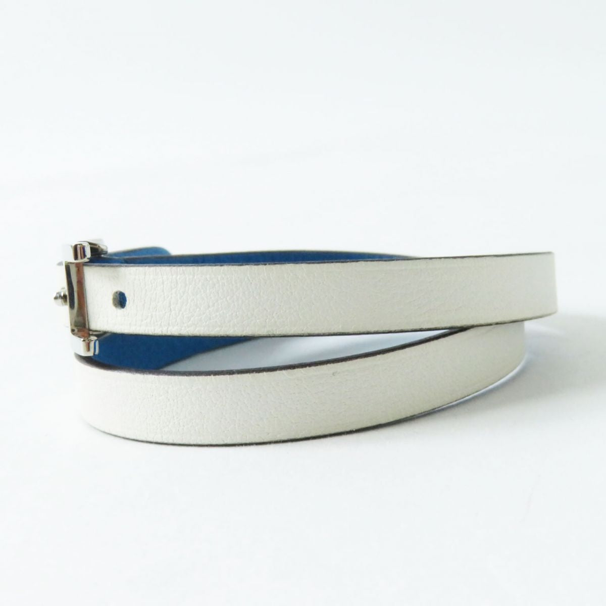 Hermes B-Api Double Tour Reversible Leather Bracelet