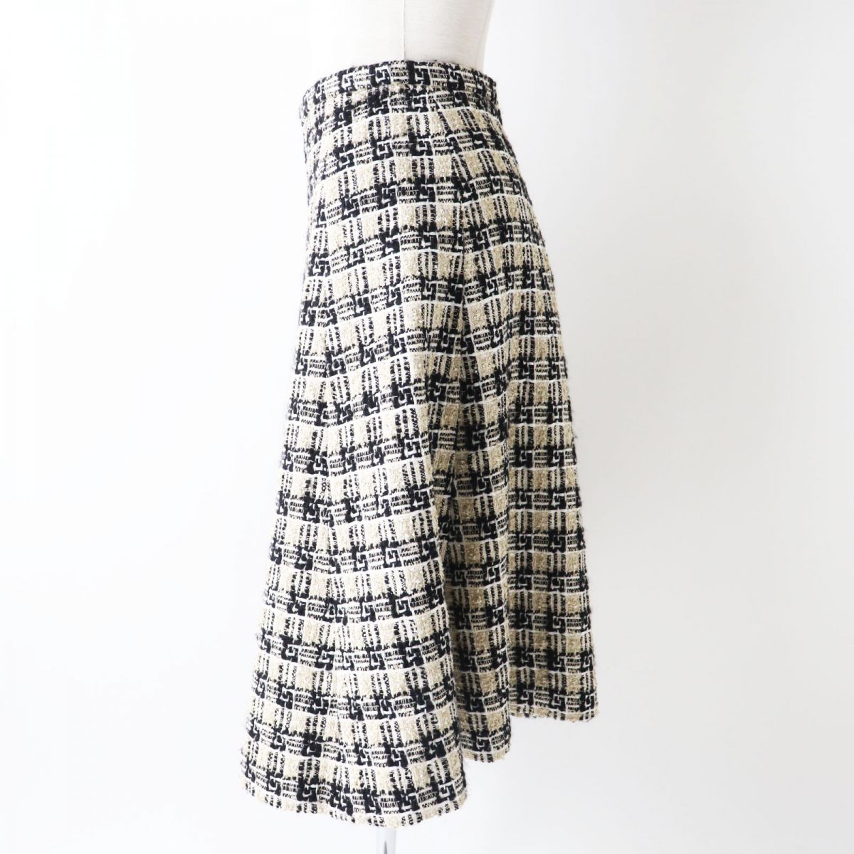 GUCCI Women's Tweed G Logo Flared Skirt