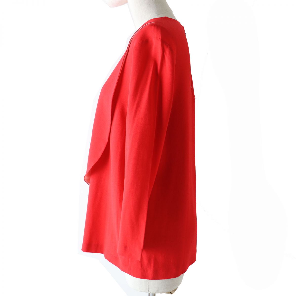 Maison Margiela Red Draped Blouse S51NC0429