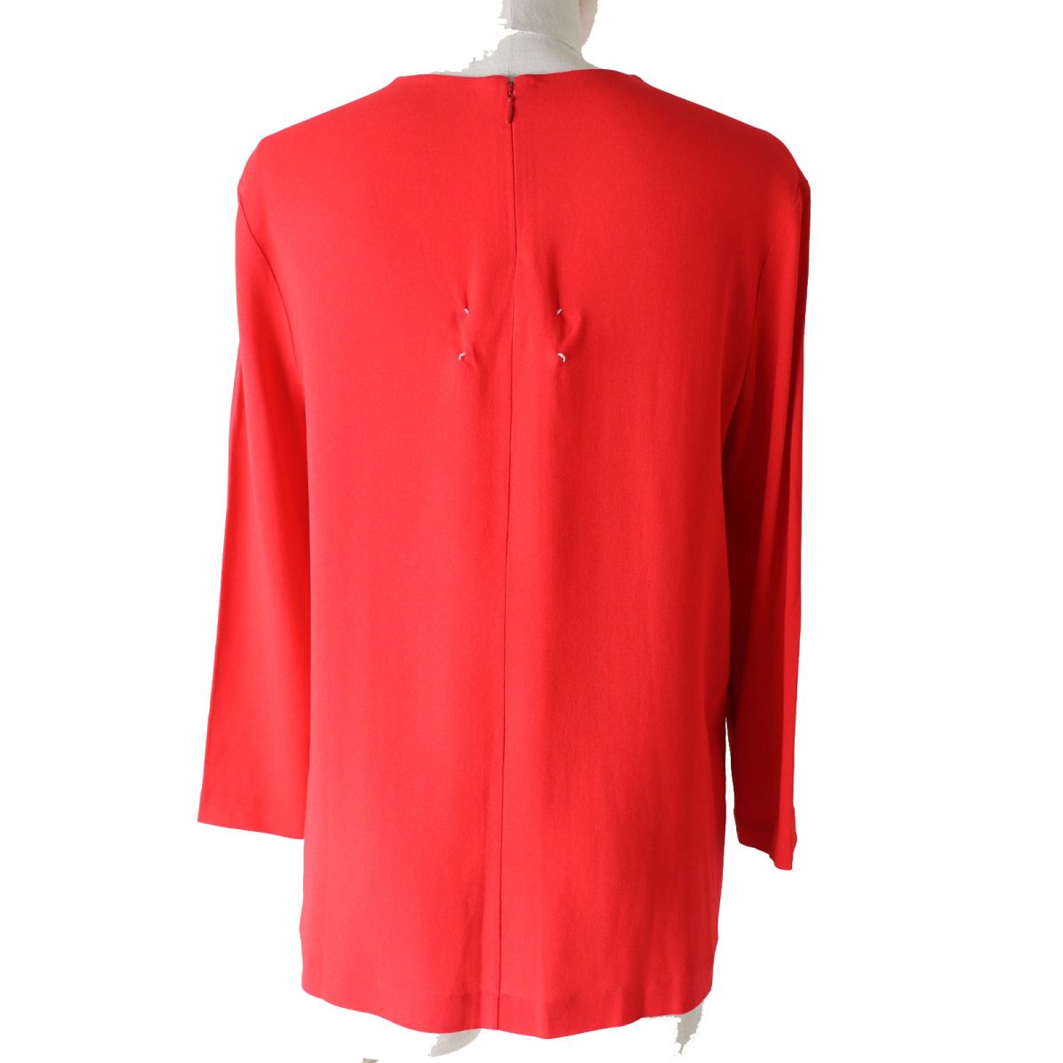 Maison Margiela Red Draped Blouse S51NC0429