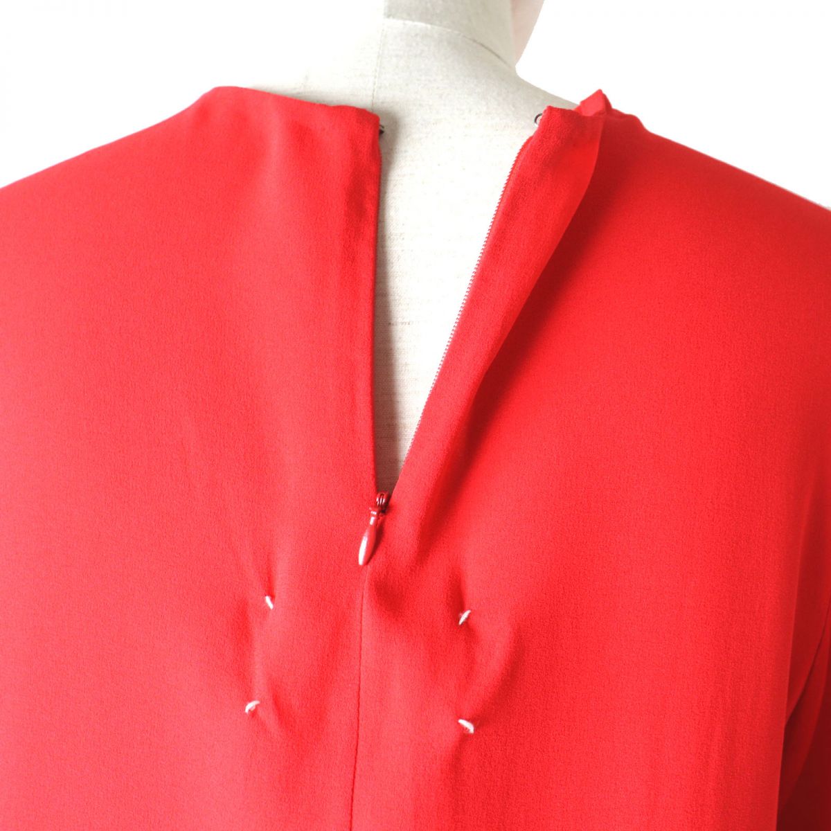 Maison Margiela Red Draped Blouse S51NC0429