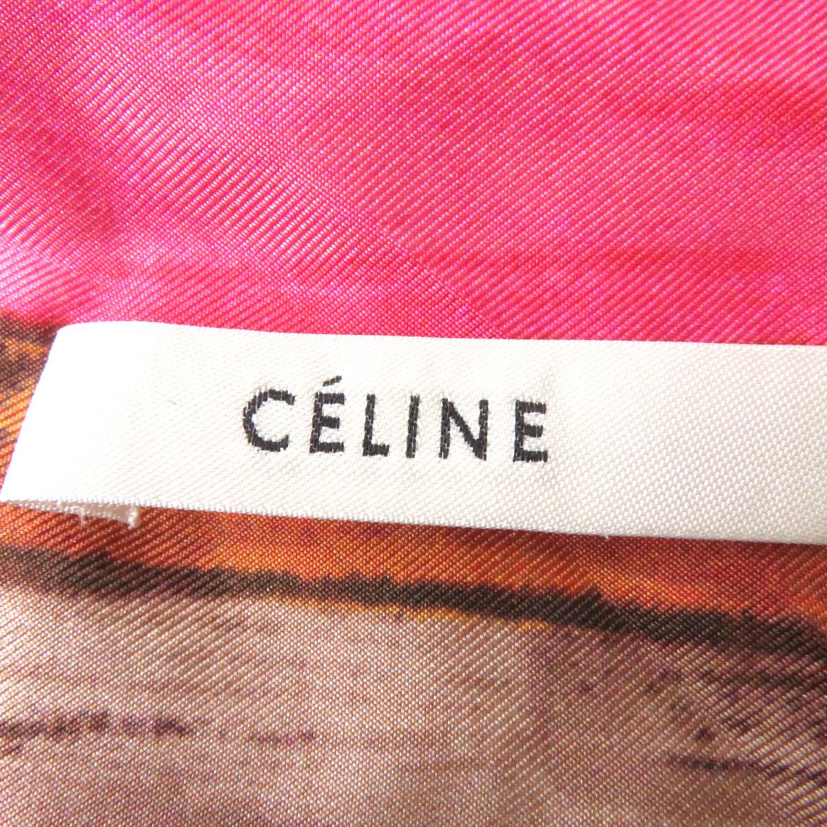 CELINE Wool Silk V-Neck Knit Pullover