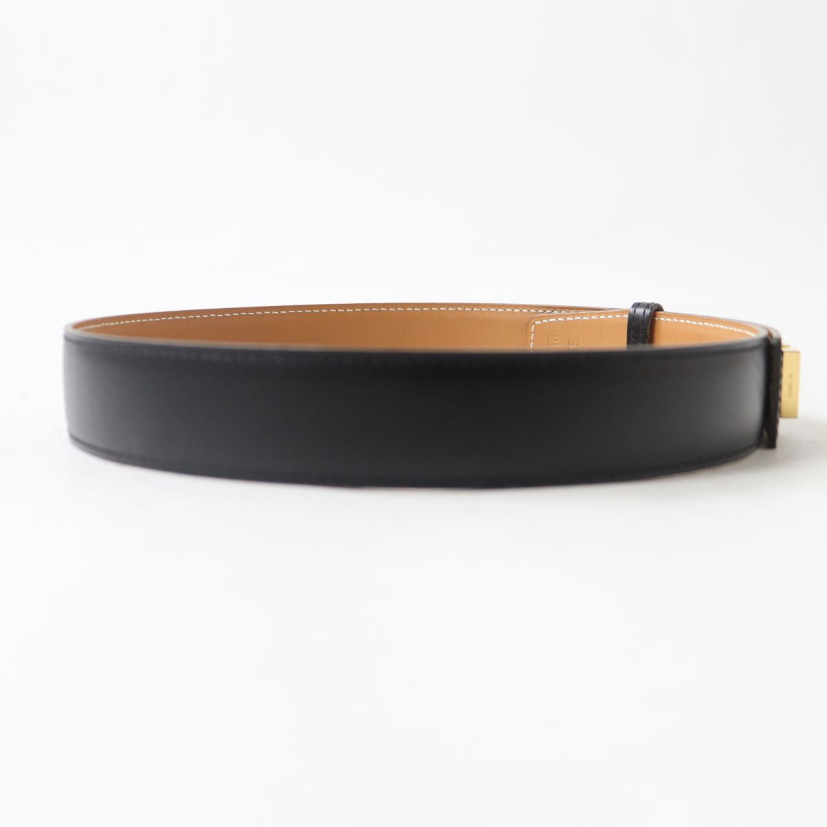 Hermes Vintage Leather Belt with H Metal