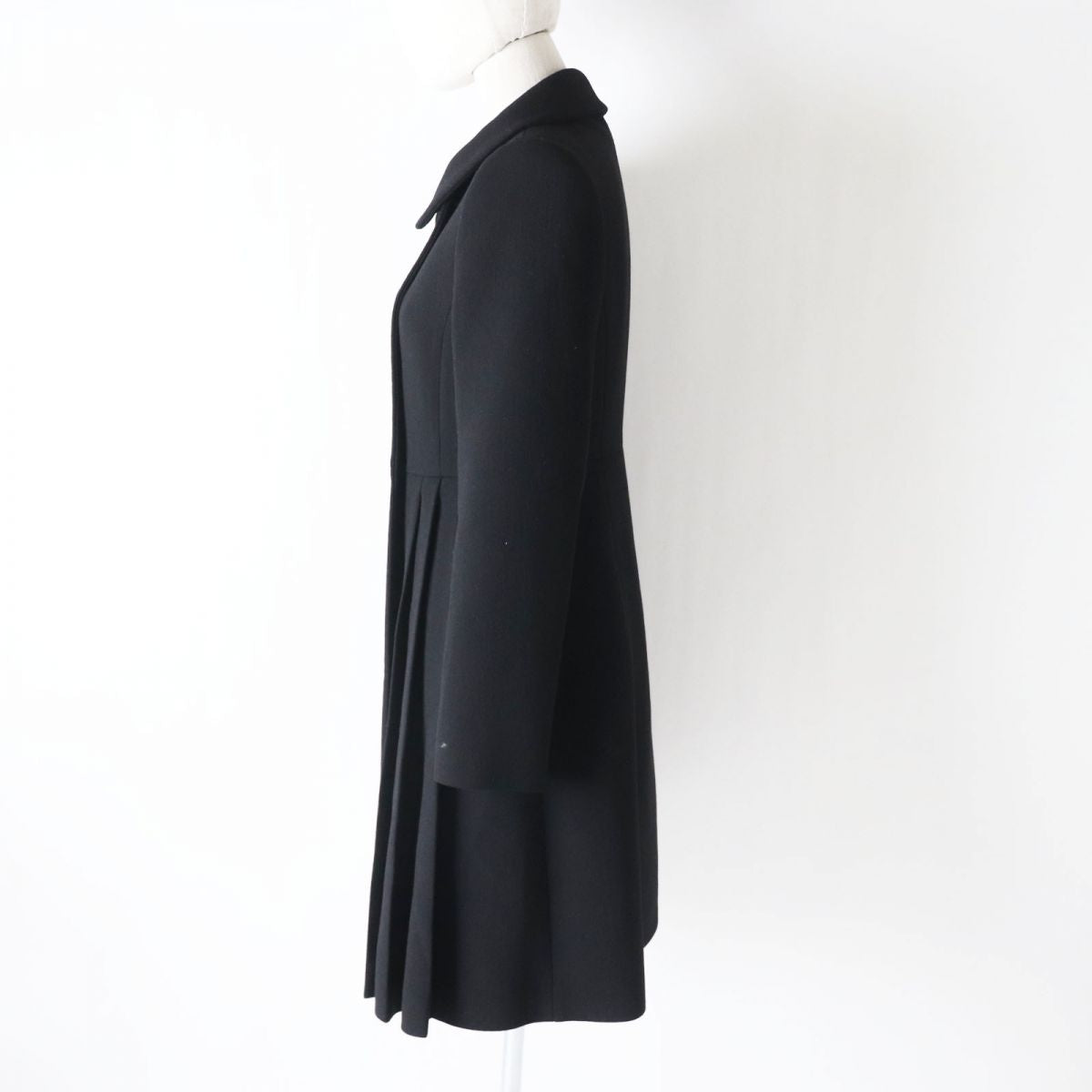 Miu Miu Wool Double-Breasted Coat Black 38