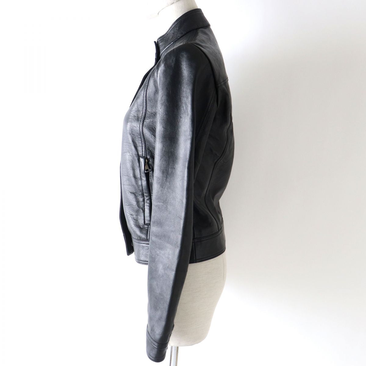 Gucci Women's Lambskin Riders Jacket Black