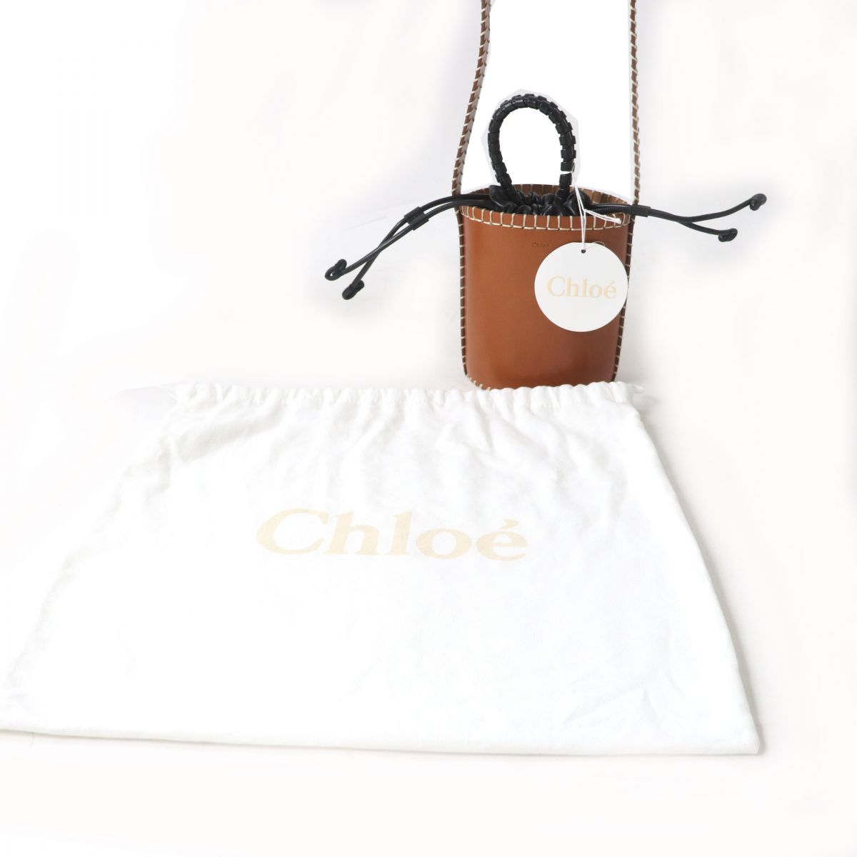 Chloe LOUELA 2WAY Leather Mini Bucket Bag