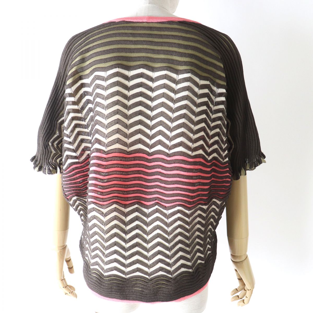 PLEATS PLEASE Women's Chevron Stripe Pullover