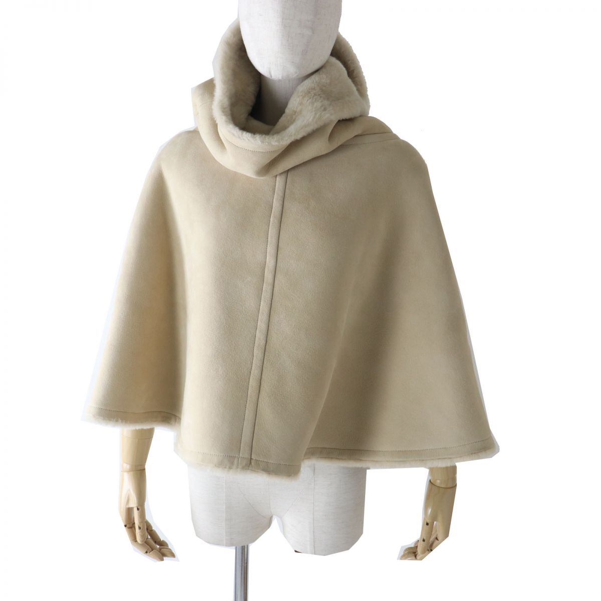 Hermes Women's Sheepskin Mouton Poncho