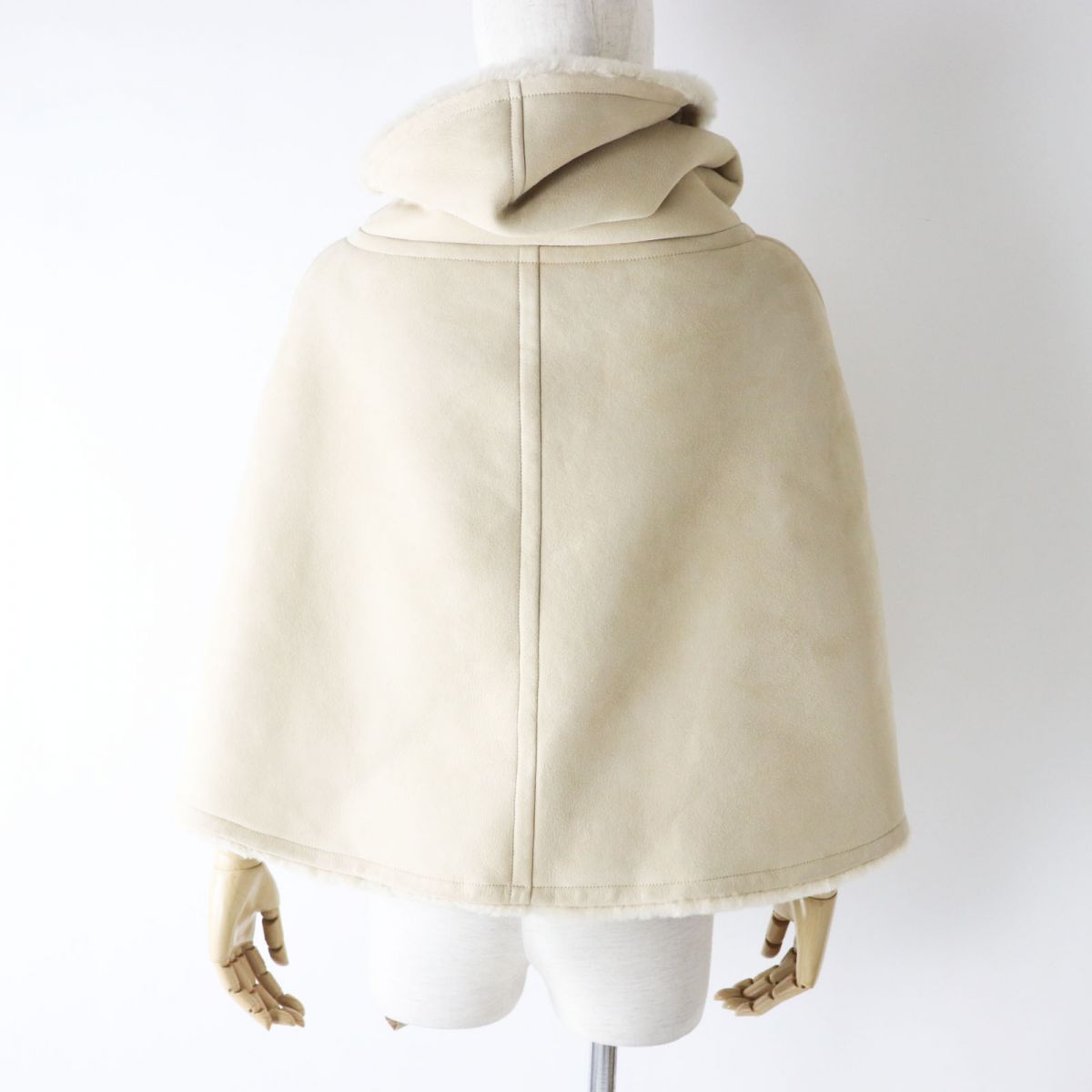 Hermes Women's Sheepskin Mouton Poncho